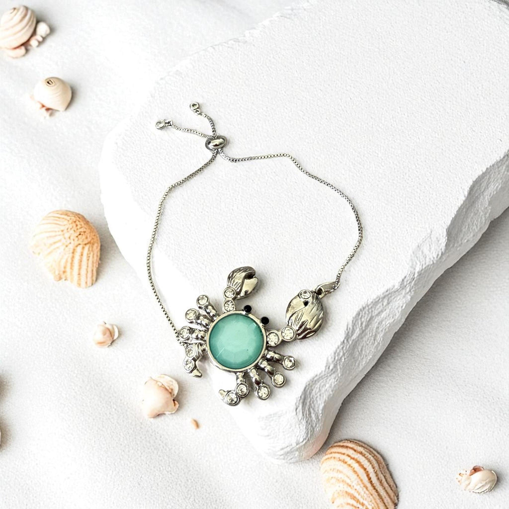 Aqua Crab Bolo Bracelet – Midnight Sands Collection