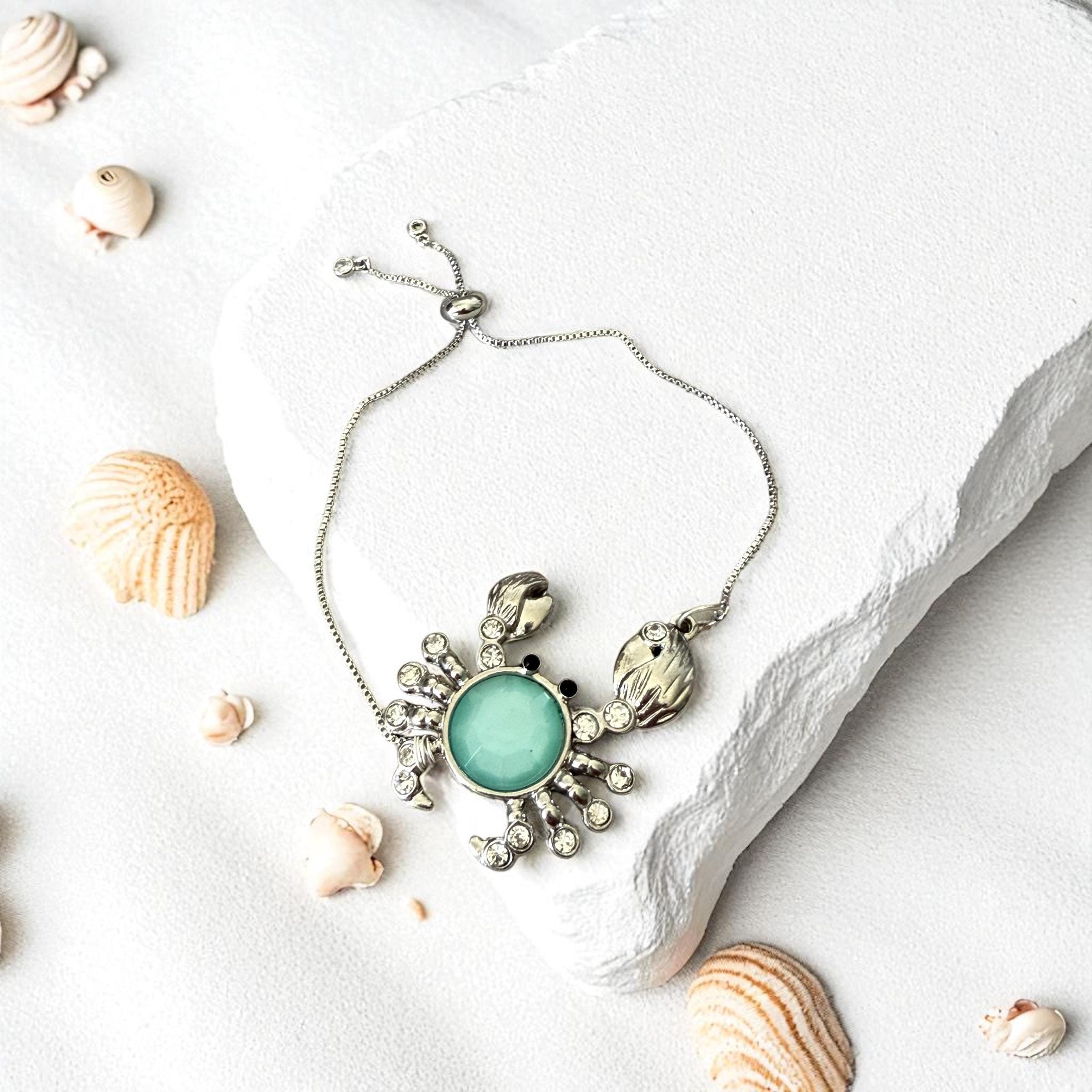 Aqua Crab Bolo Bracelet – Midnight Sands Collection