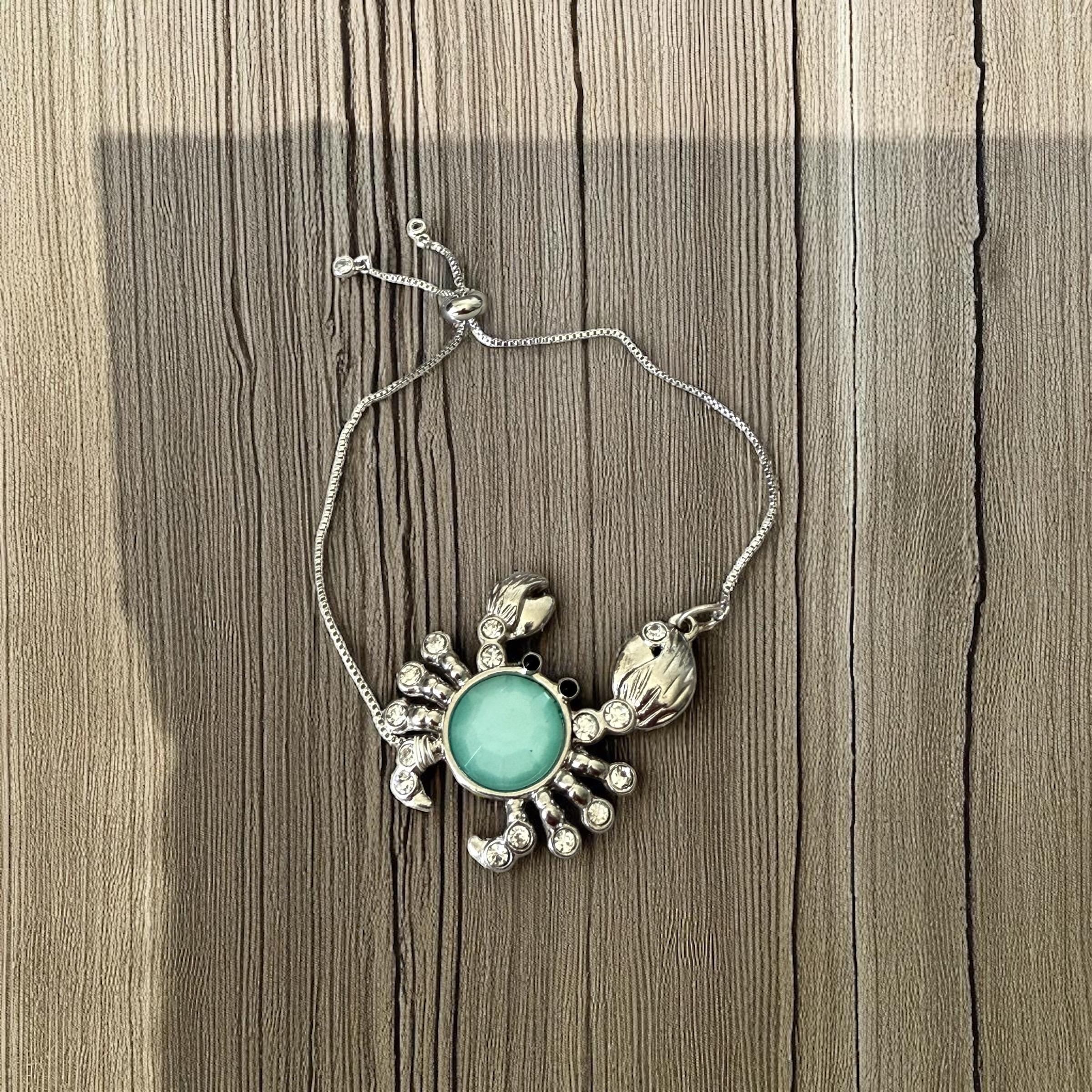 Aqua Crab Bolo Bracelet – Midnight Sands Collection