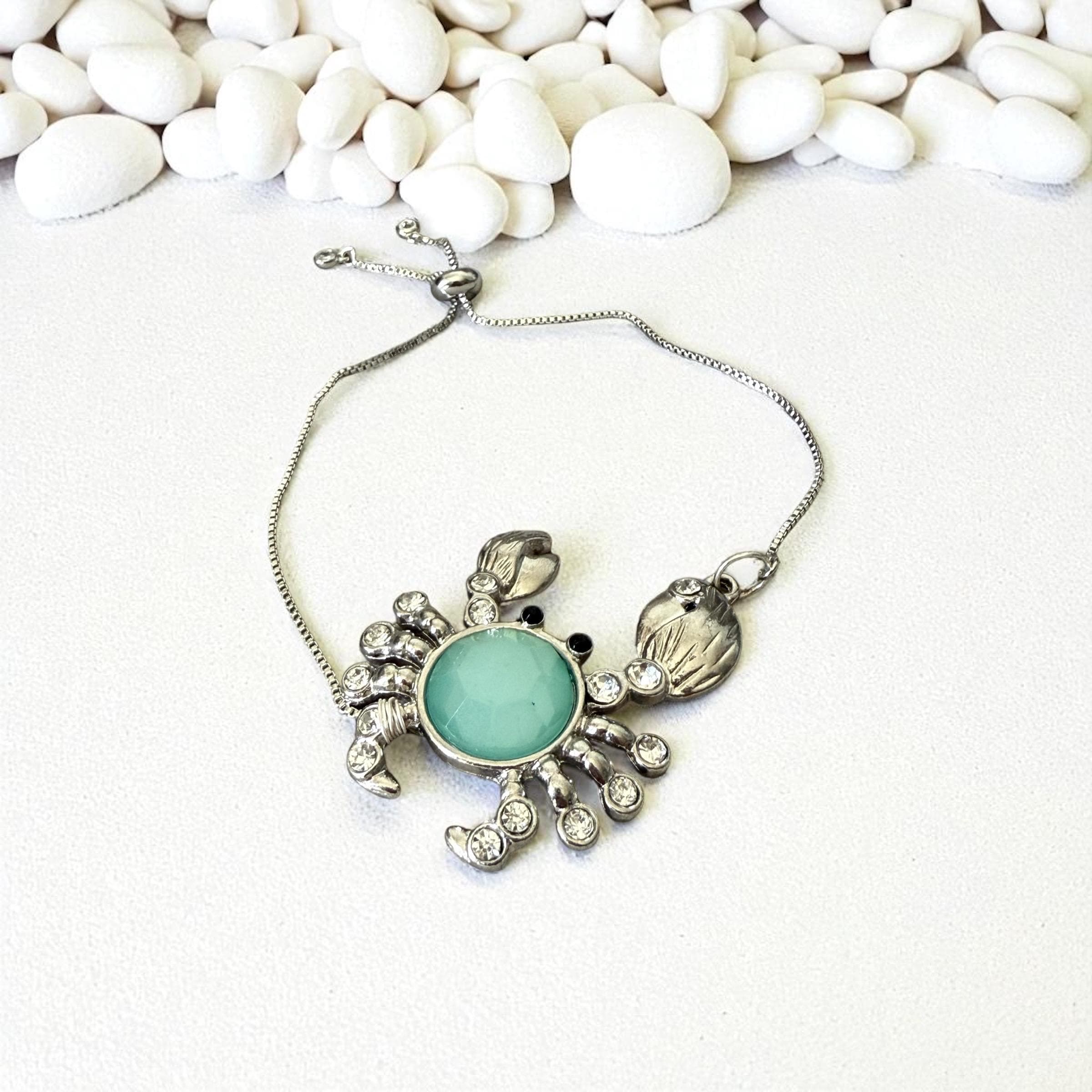Aqua Crab Bolo Bracelet – Midnight Sands Collection