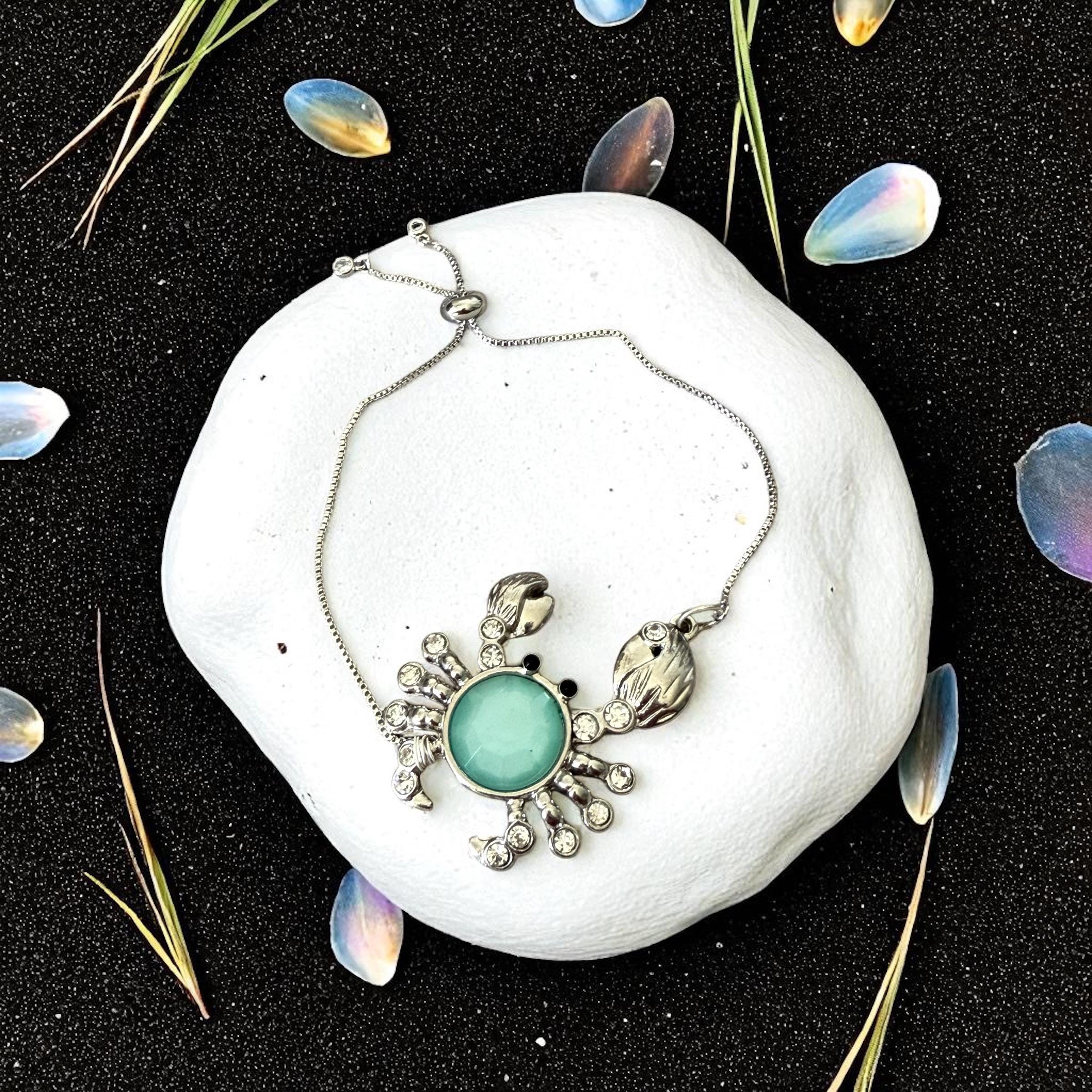 Aqua Crab Bolo Bracelet – Midnight Sands Collection