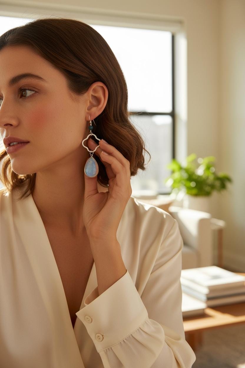 Azure Mirage Drop Earrings