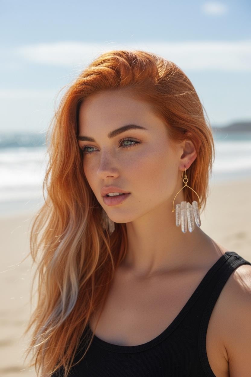 Crystal Tide Earrings – Milky Quartz