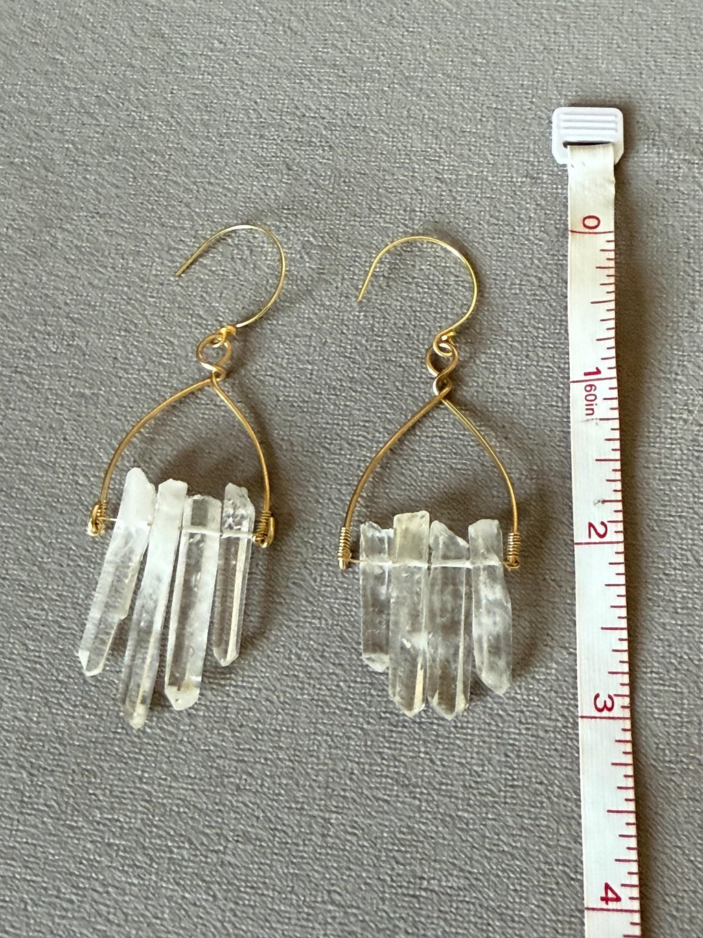 Crystal Tide Earrings – Milky Quartz