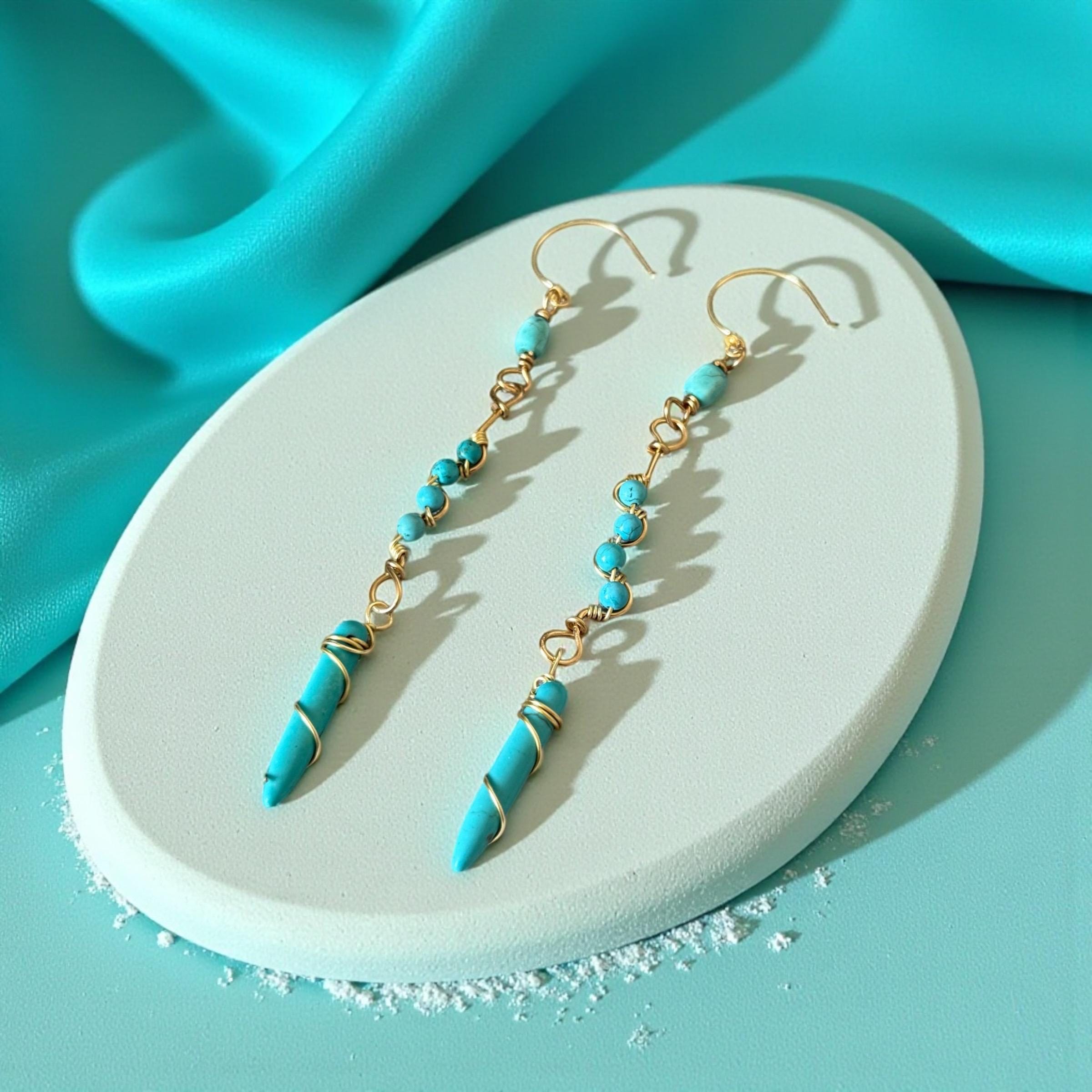 Turquoise Mirage Earrings – Desert Siren Collection
