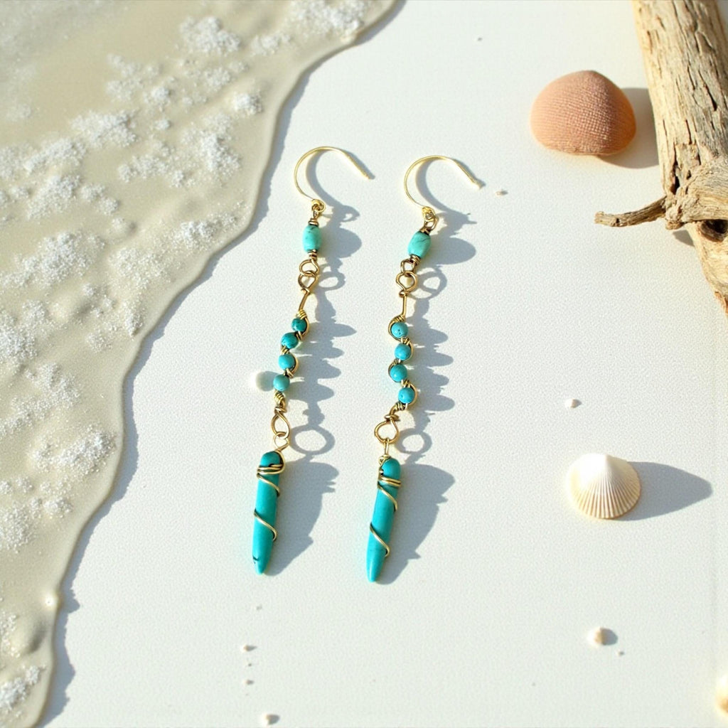Turquoise Mirage Earrings – Desert Siren Collection