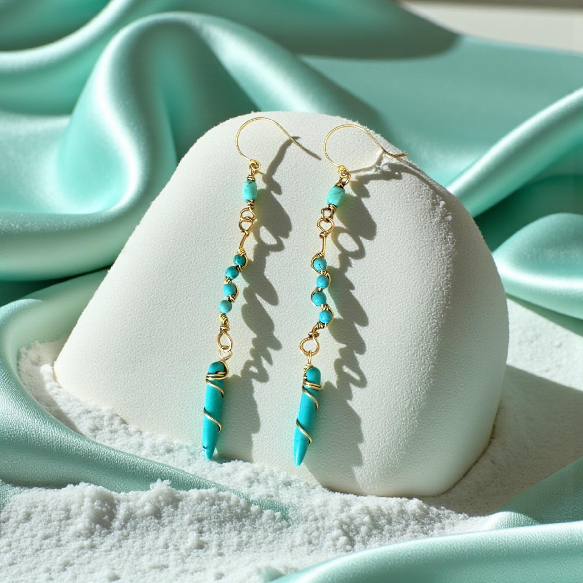 Turquoise Mirage Earrings – Desert Siren Collection