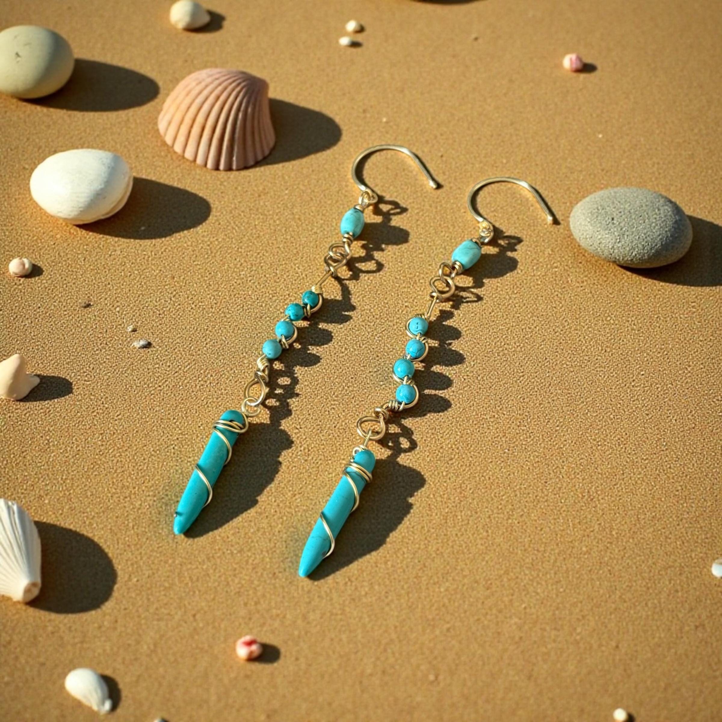 Turquoise Mirage Earrings – Desert Siren Collection