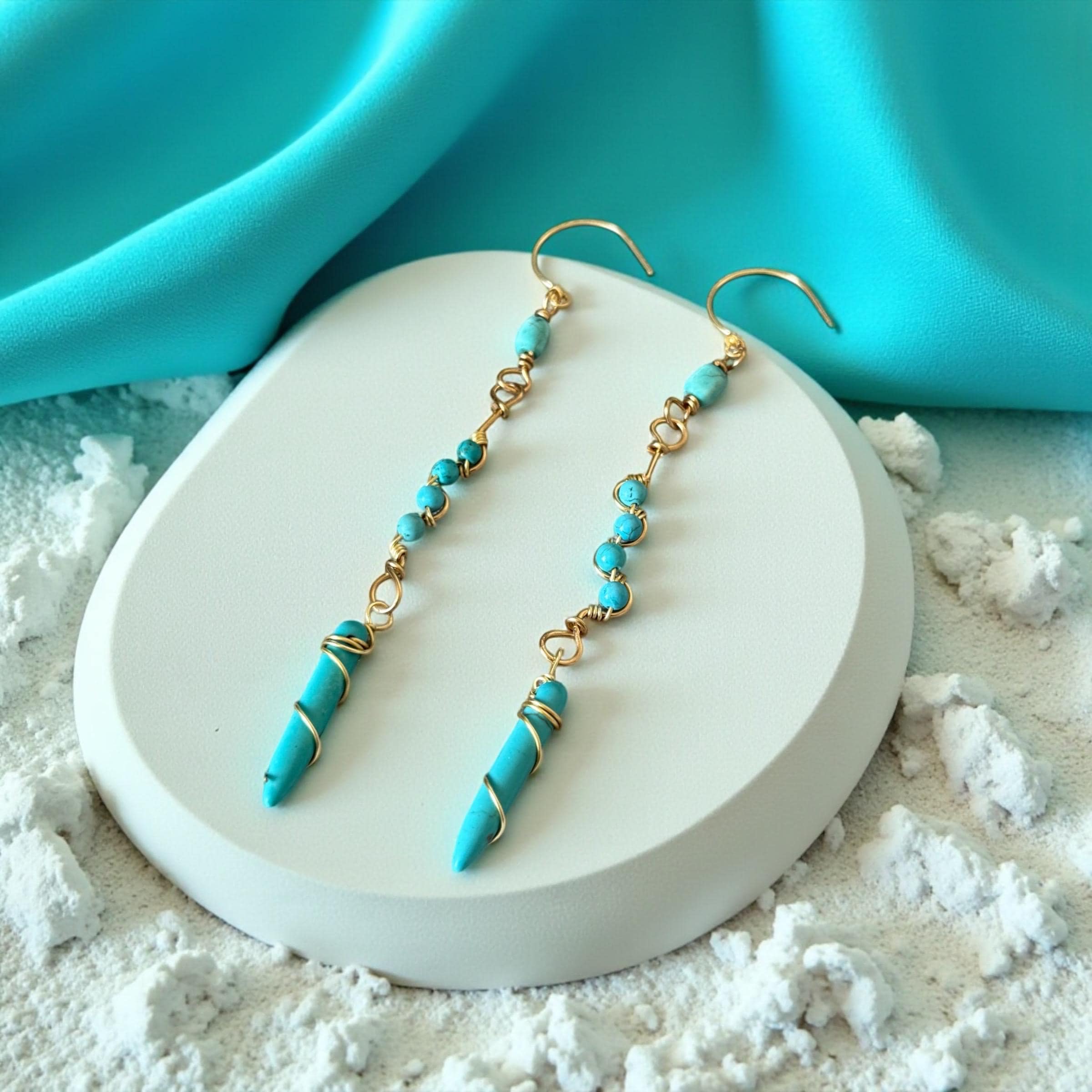 Turquoise Mirage Earrings – Desert Siren Collection