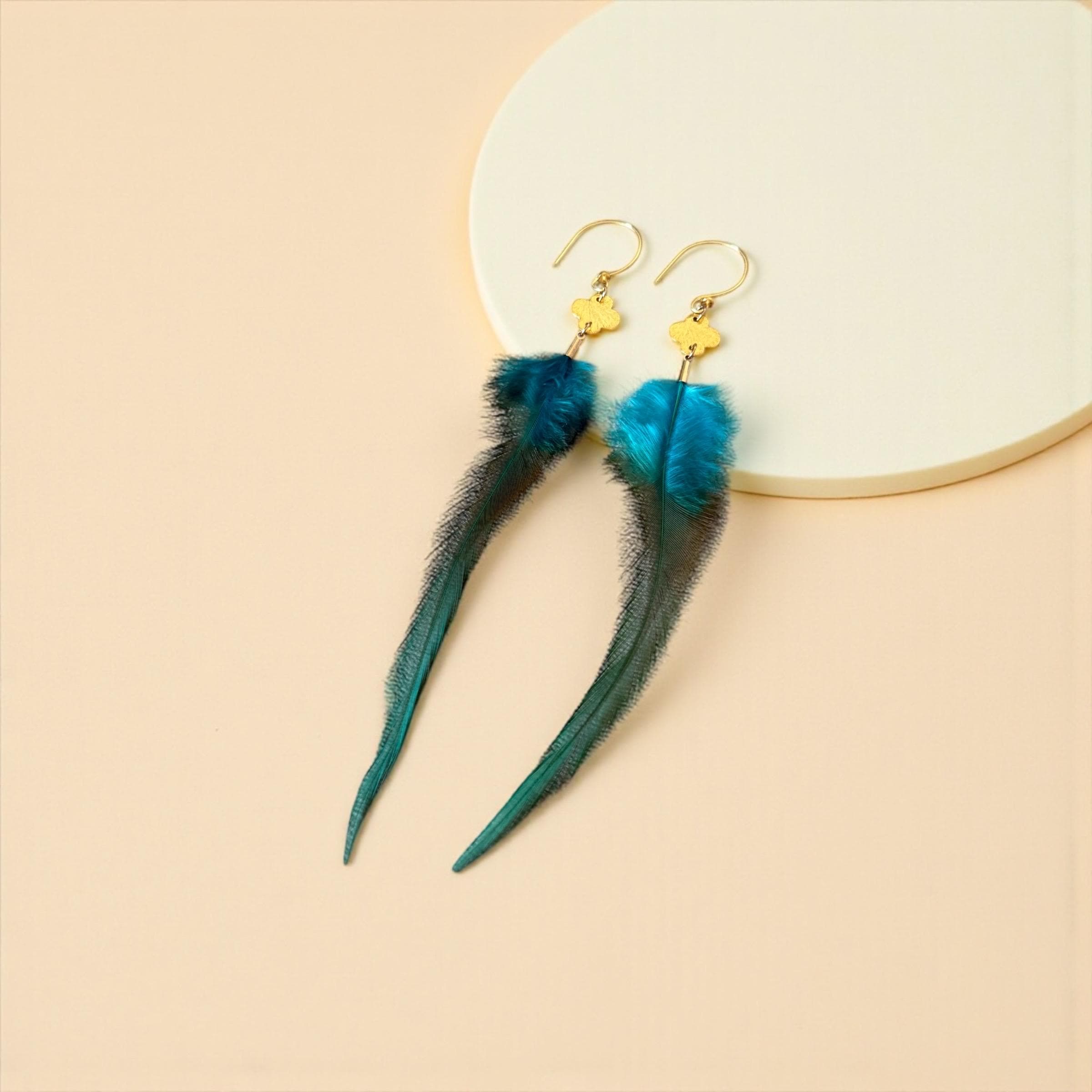 Feathered Siren’s Whisper Feather Earrings