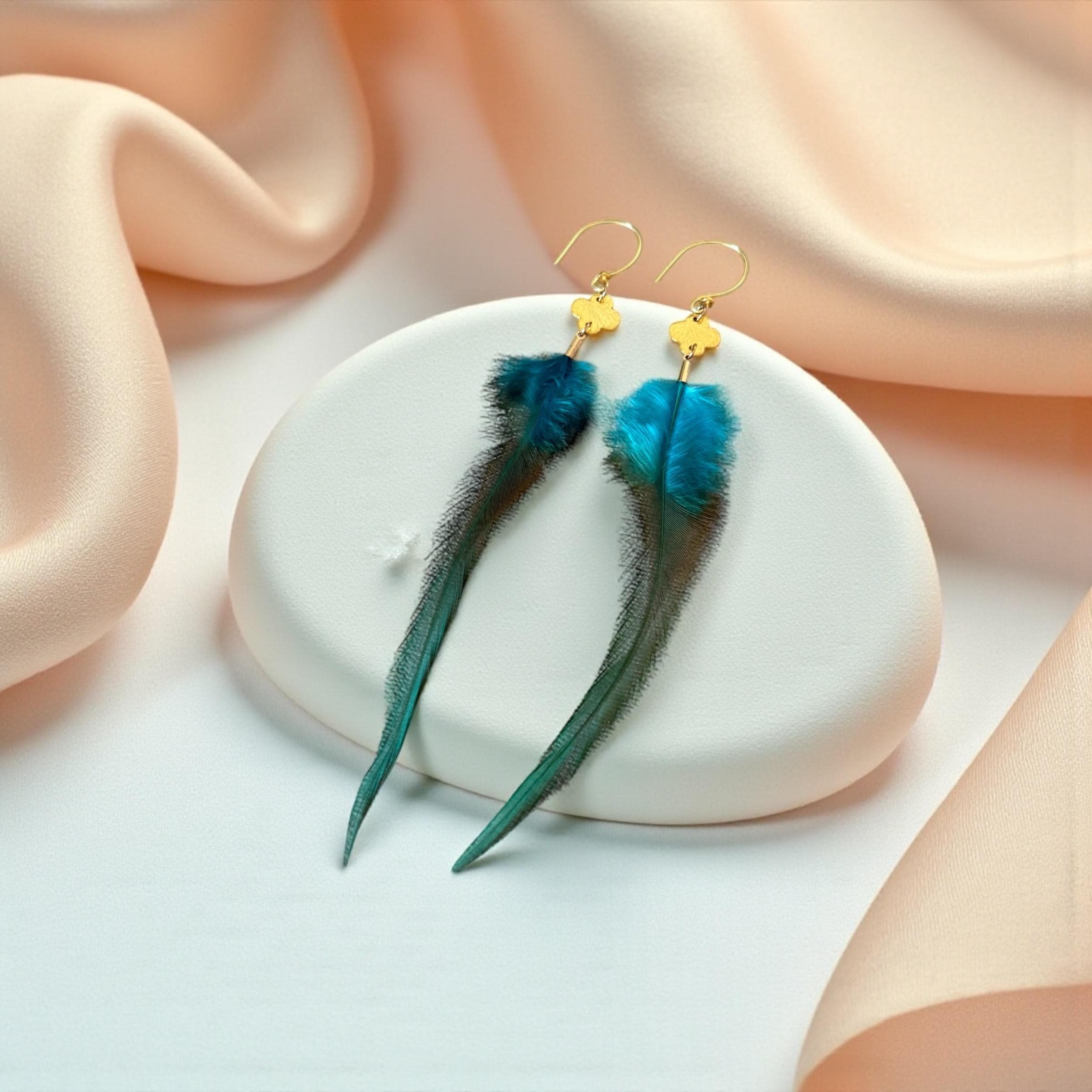 Feathered Siren’s Whisper Feather Earrings