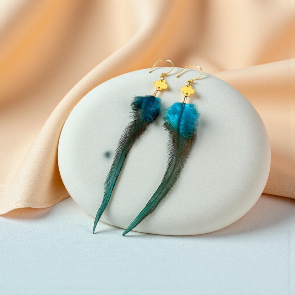 Feathered Siren’s Whisper Feather Earrings