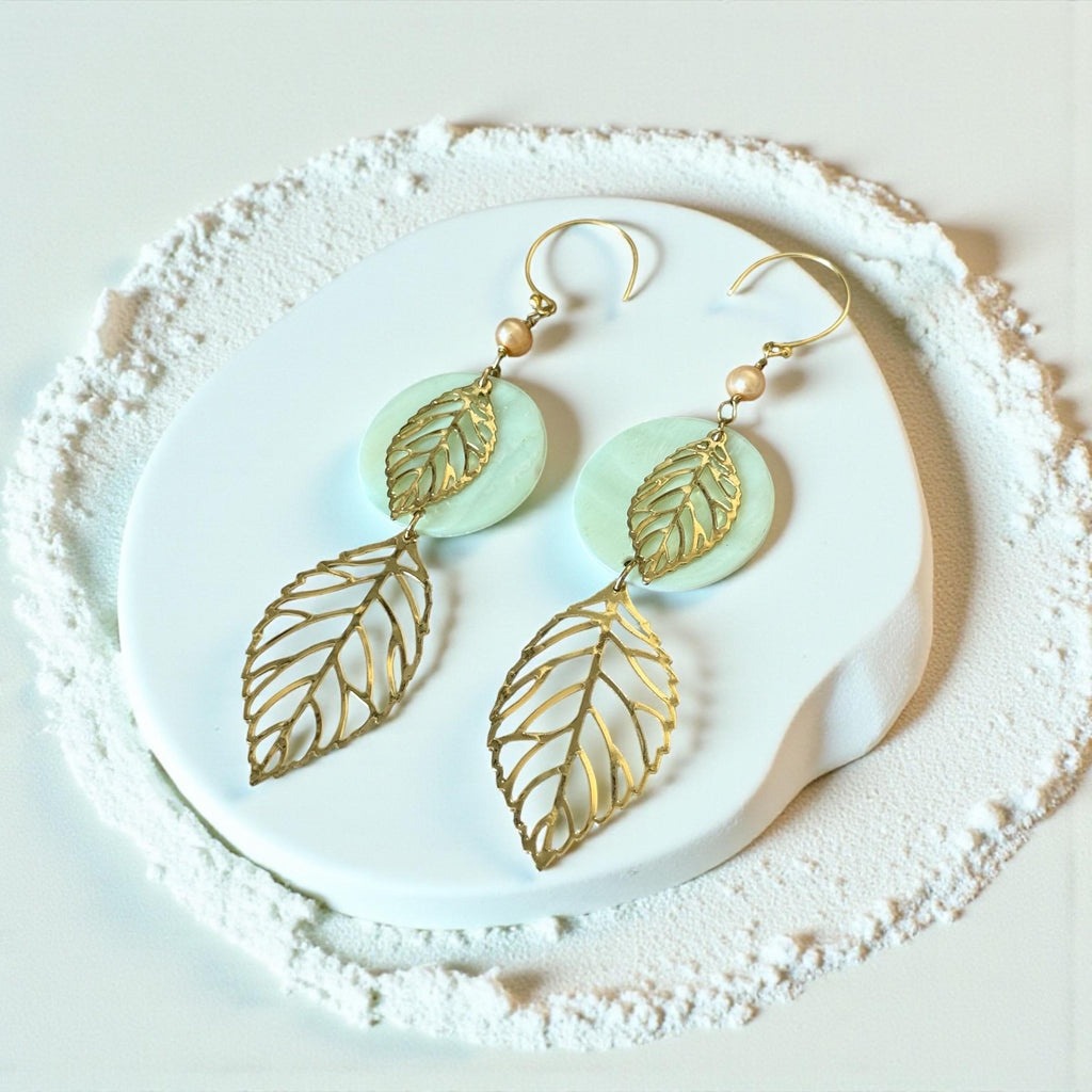 Golden Willow Drop Earrings