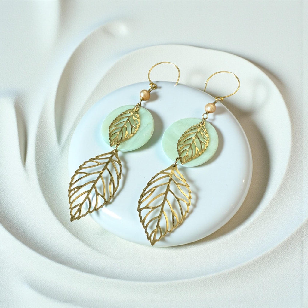 Golden Willow Drop Earrings