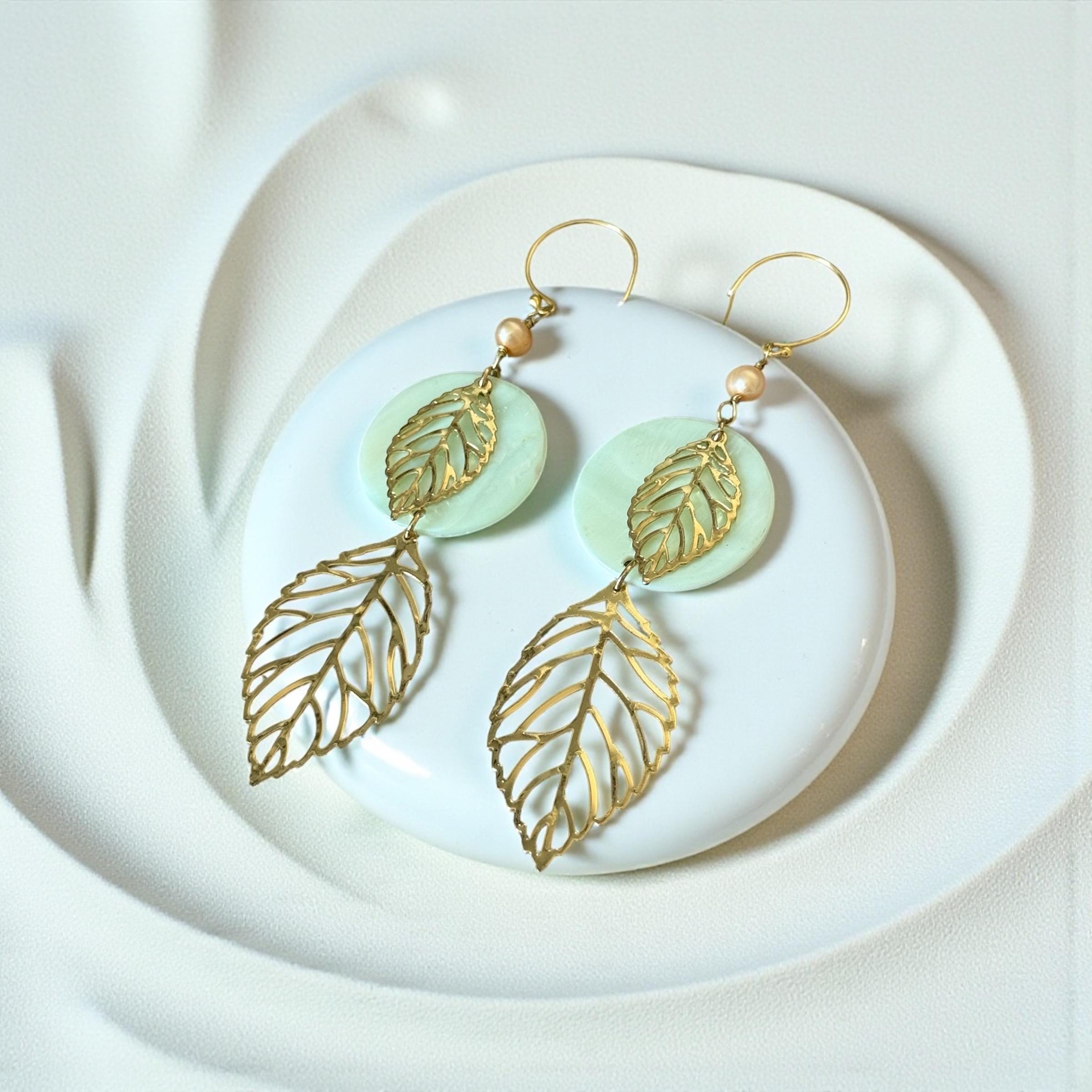 Golden Willow Drop Earrings