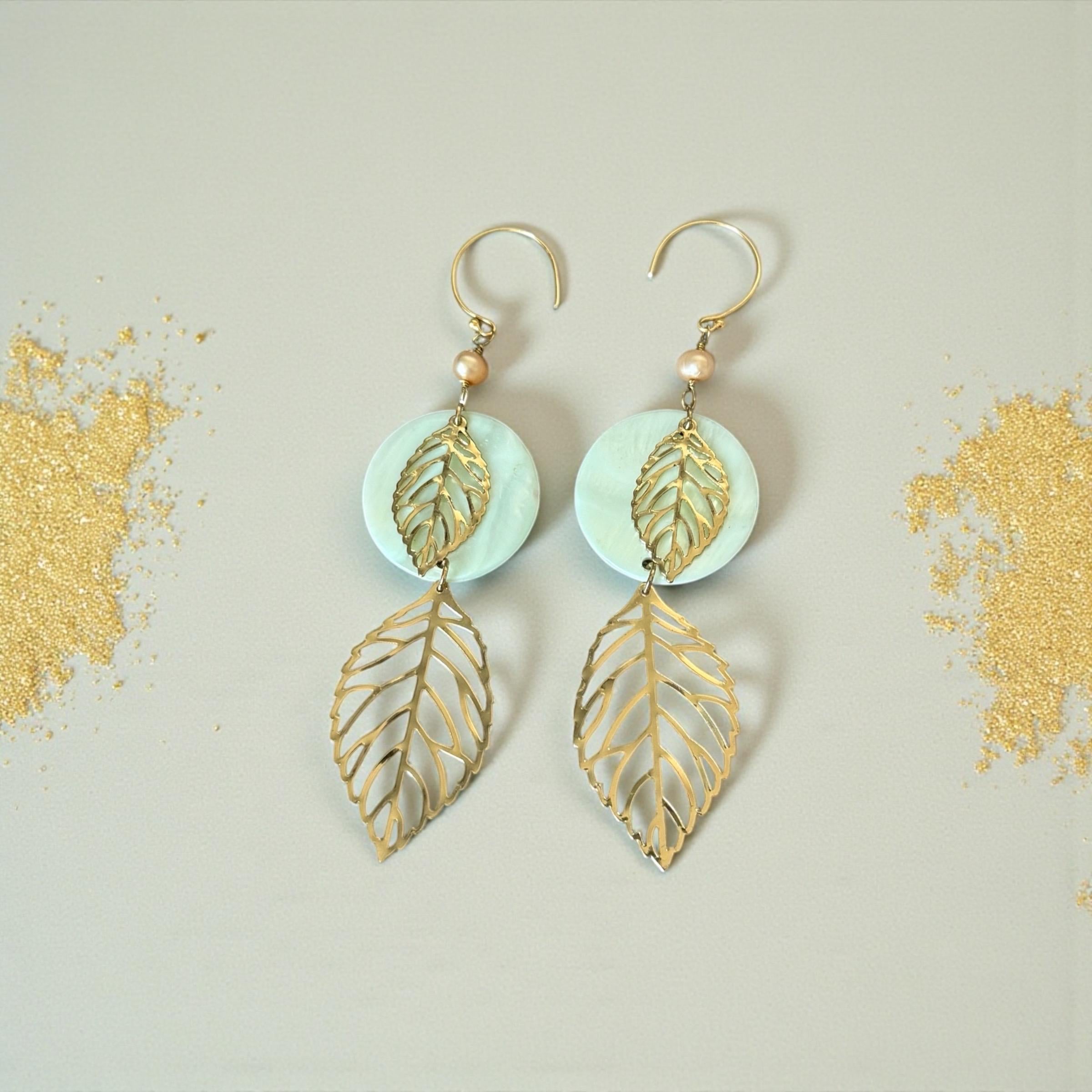 Golden Willow Drop Earrings