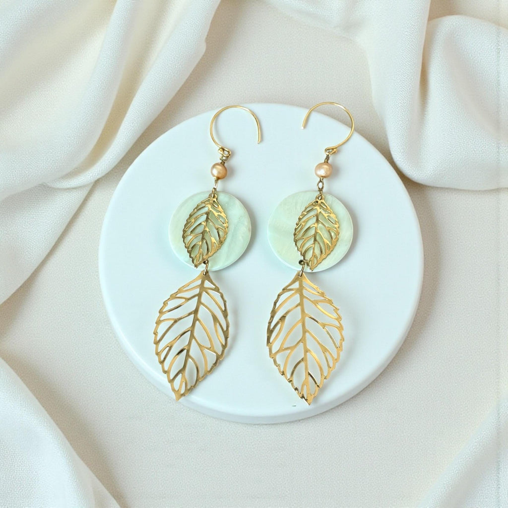 Golden Willow Drop Earrings
