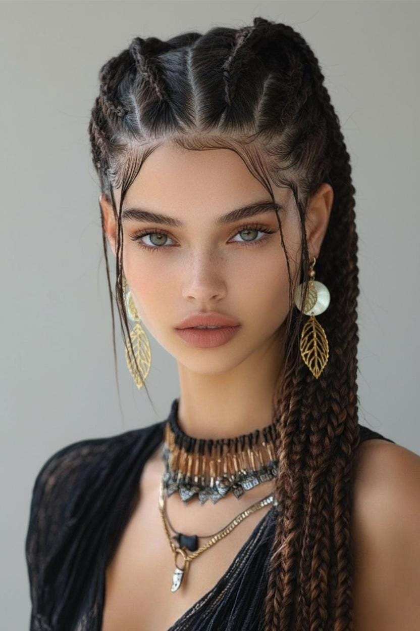 Golden Willow Drop Earrings