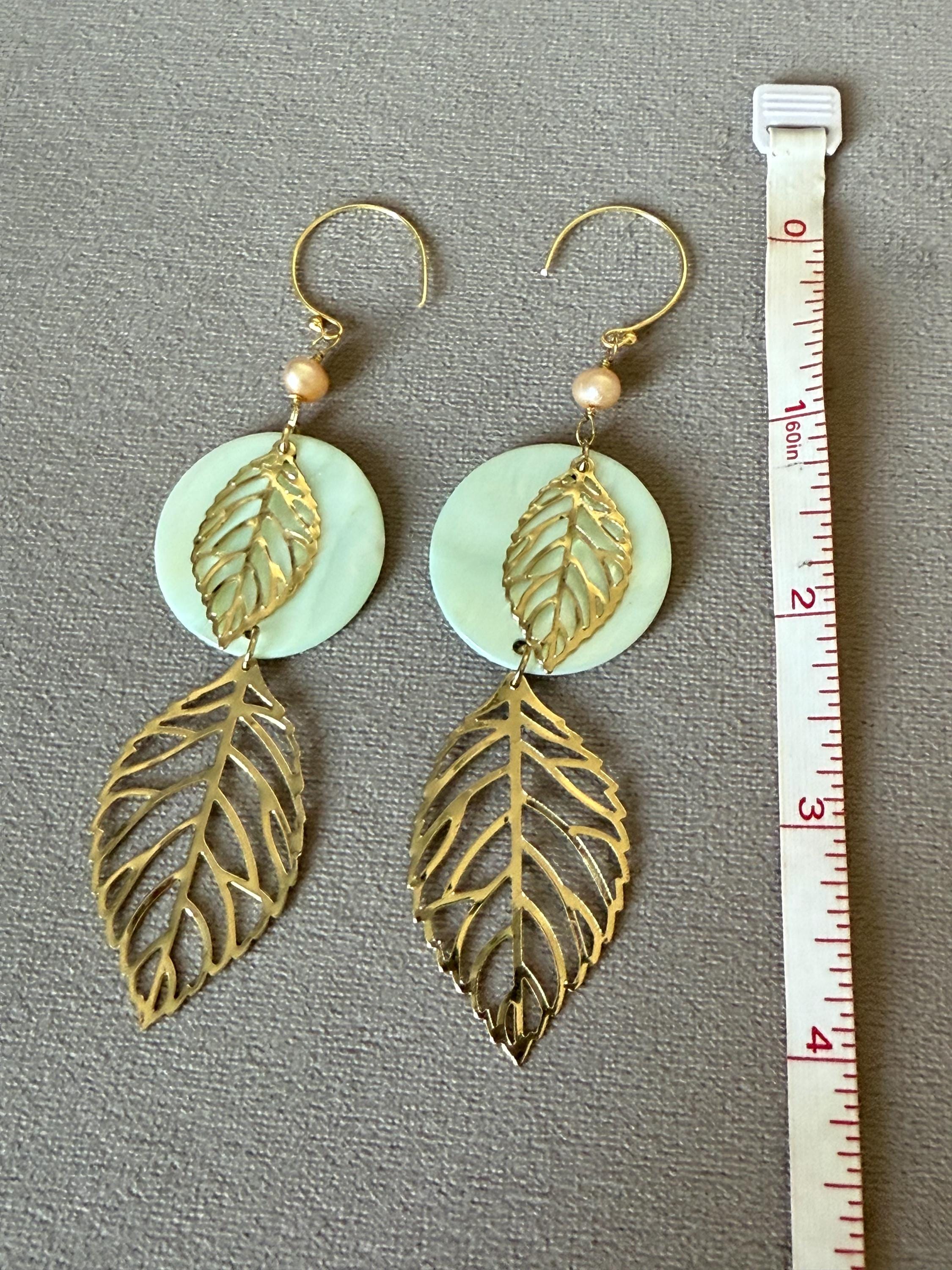 Golden Willow Drop Earrings