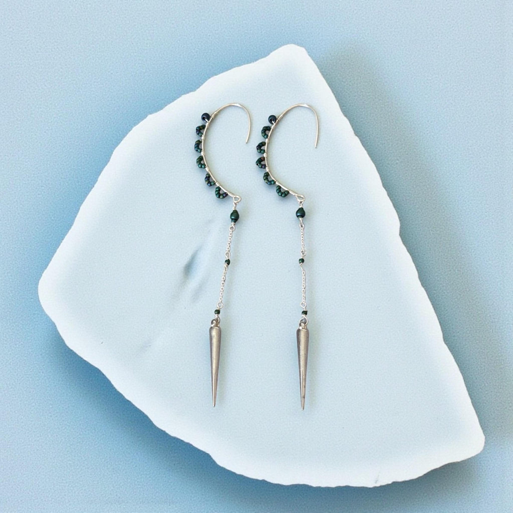 Shadow Siren Spike Drop Earrings