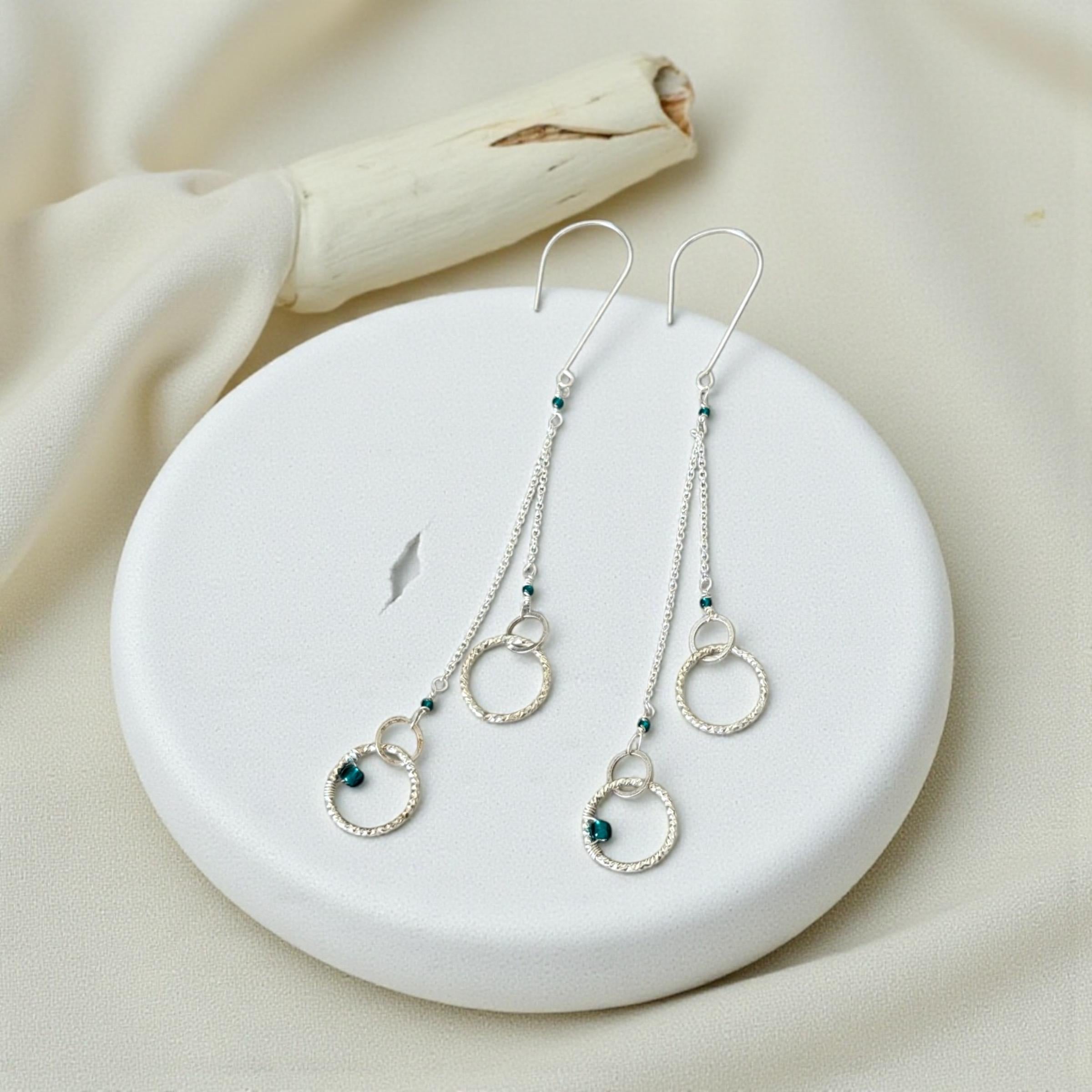 Midnight Orbit Dangle Earrings