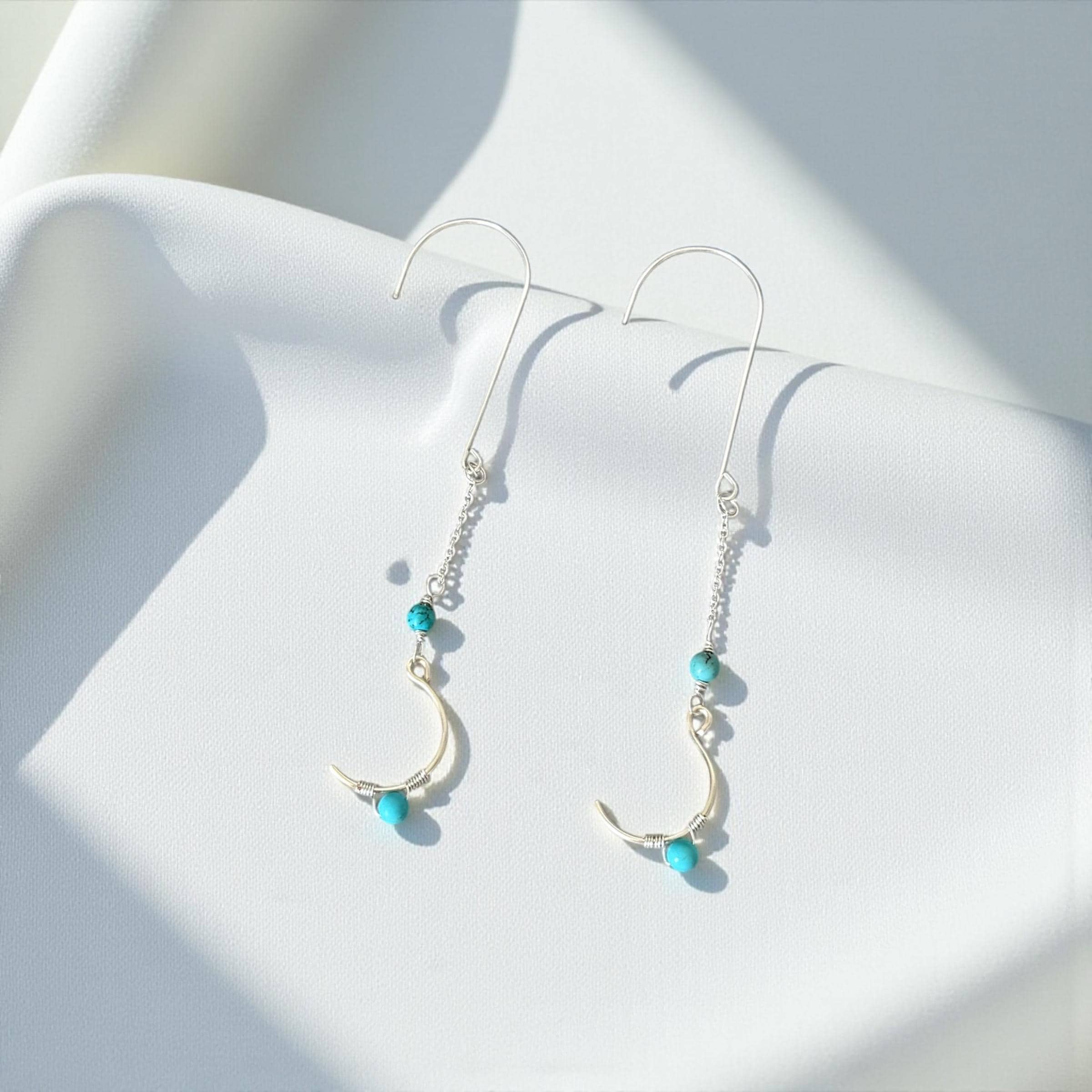 Coastal Crescent Drops Earrings