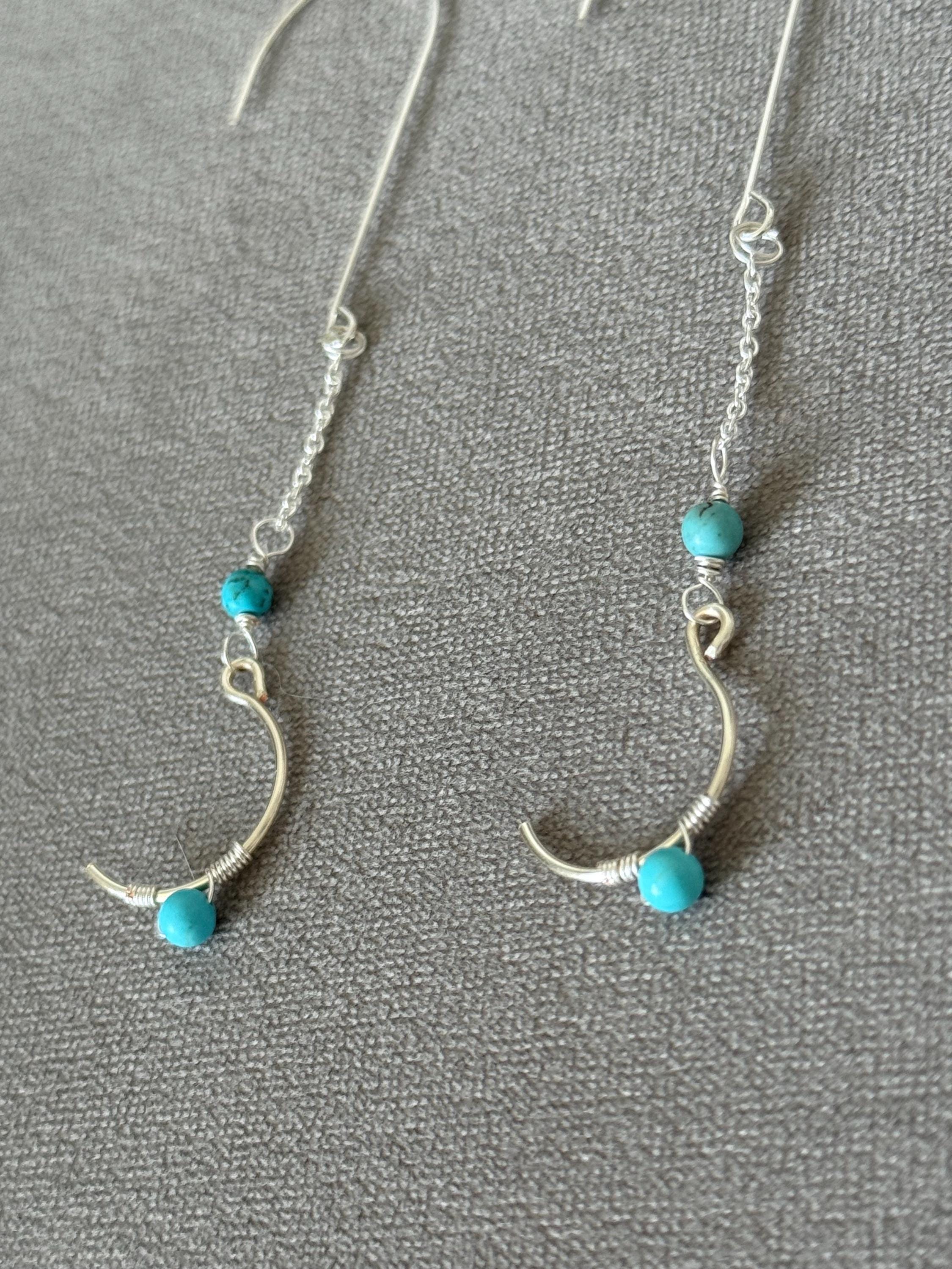 Coastal Crescent Drops Earrings
