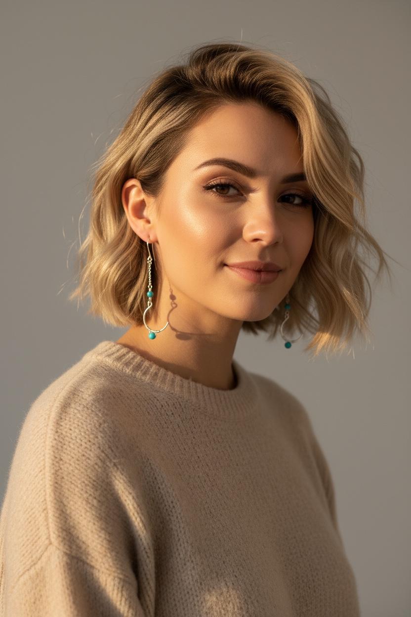 Coastal Crescent Drops Earrings