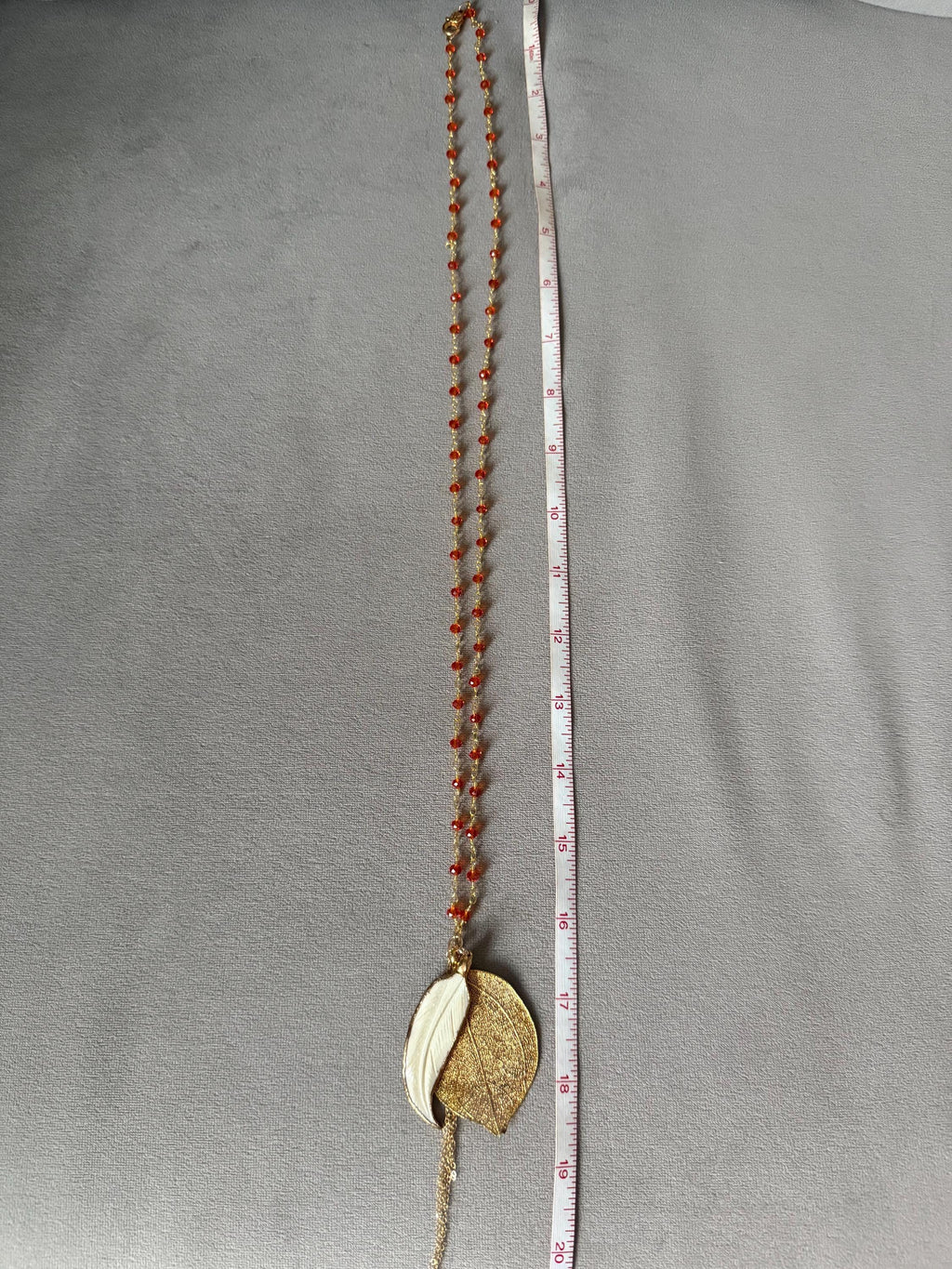 Golden Solstice Leaf Pendant