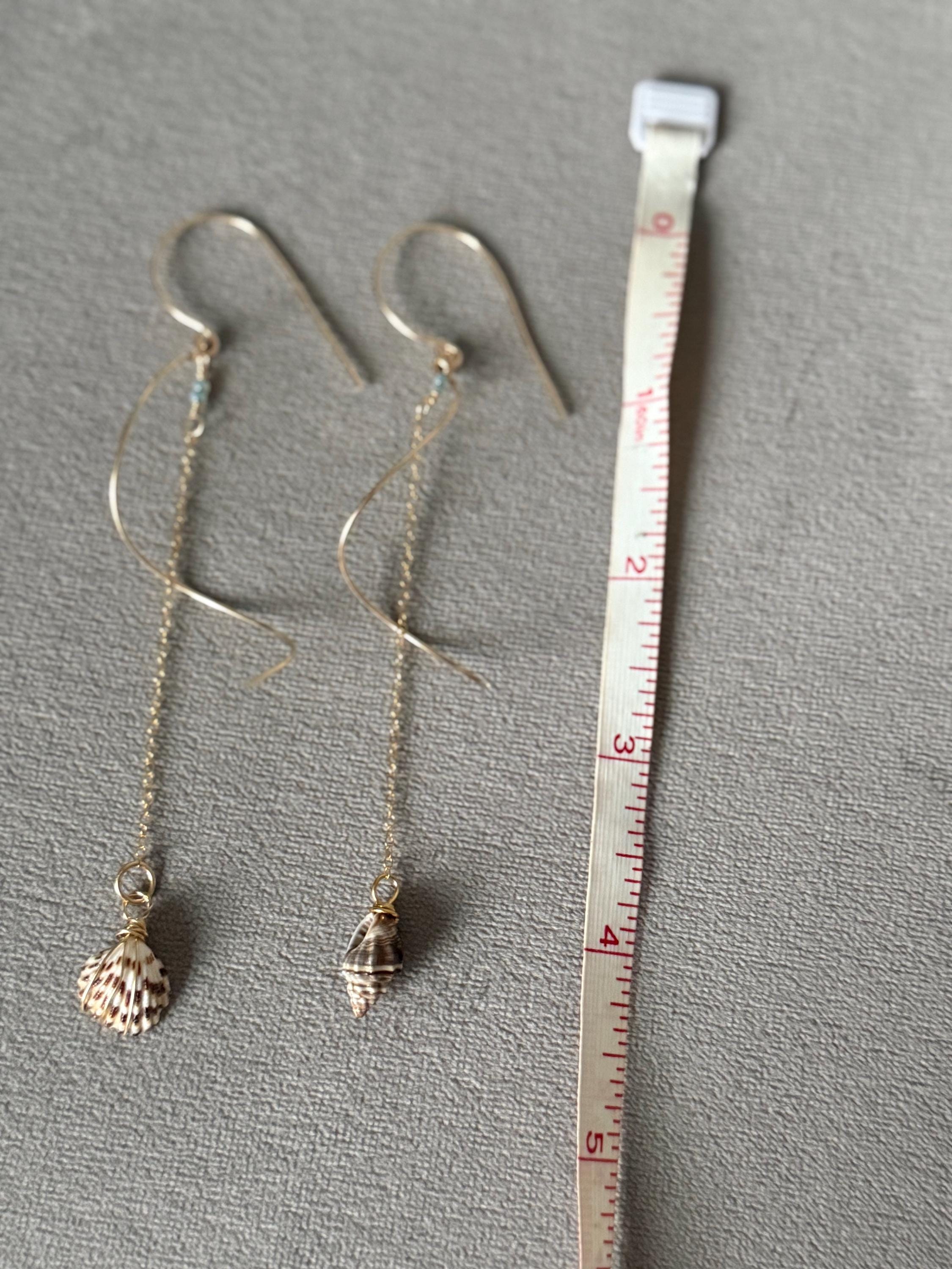Sculpted Golden Tide Shell Earrings