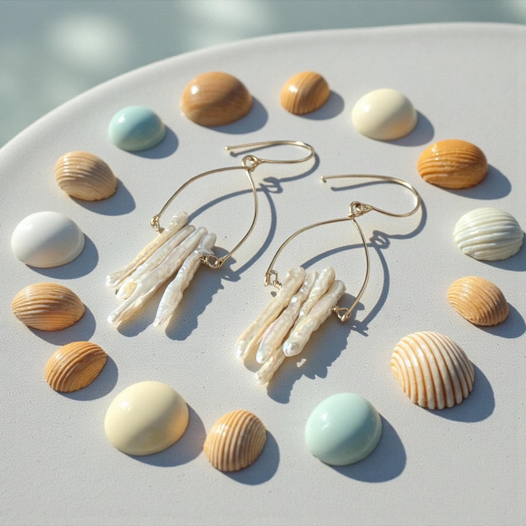 Tidal Luxe Keishi Fringe Earrings