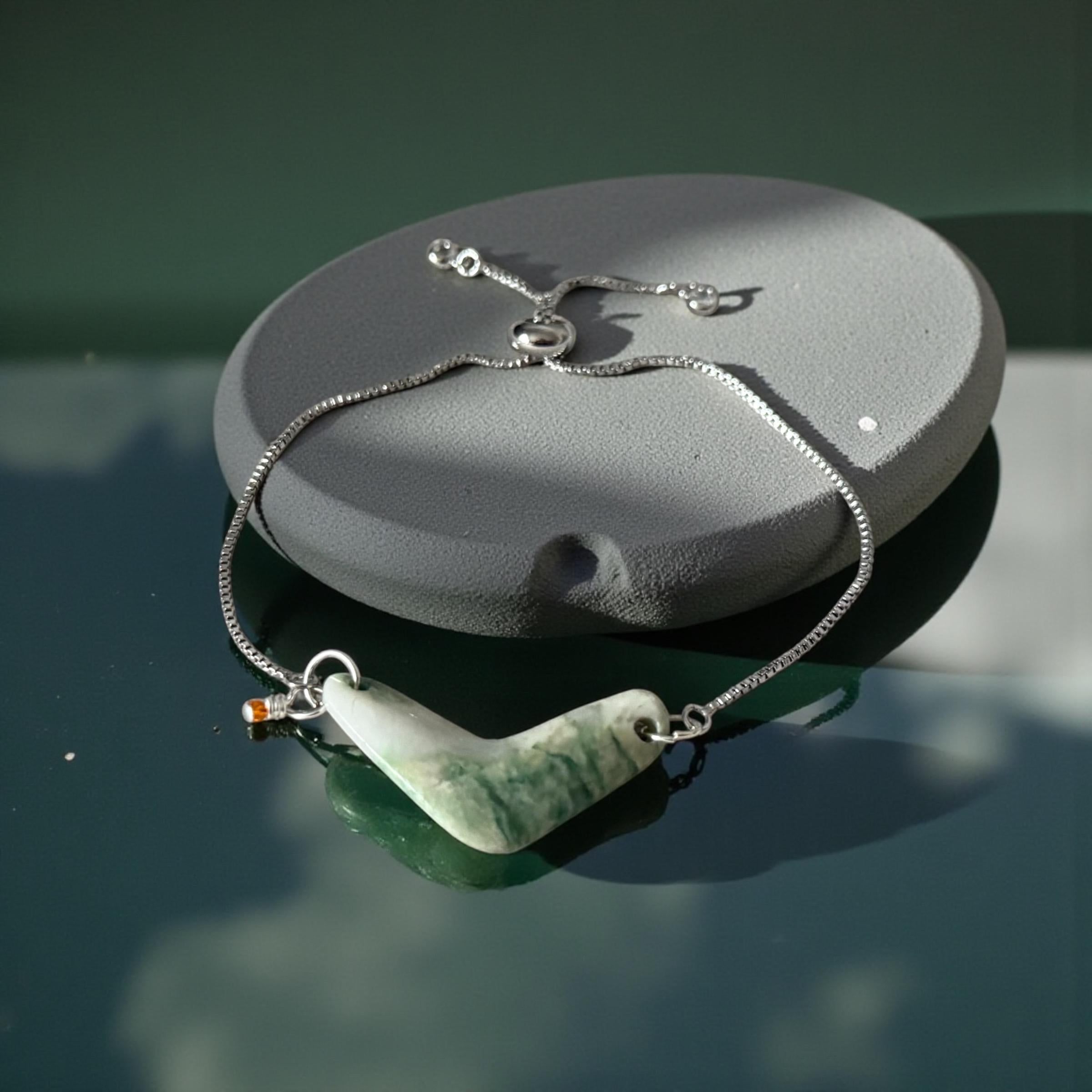 Arctic Jade Crest Slider Bolo Bracelet