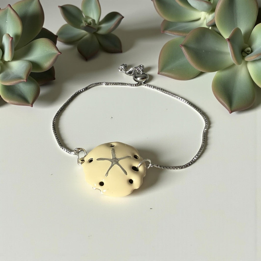 Coastal Keepsake Sand Dollar Bolo Bracelet