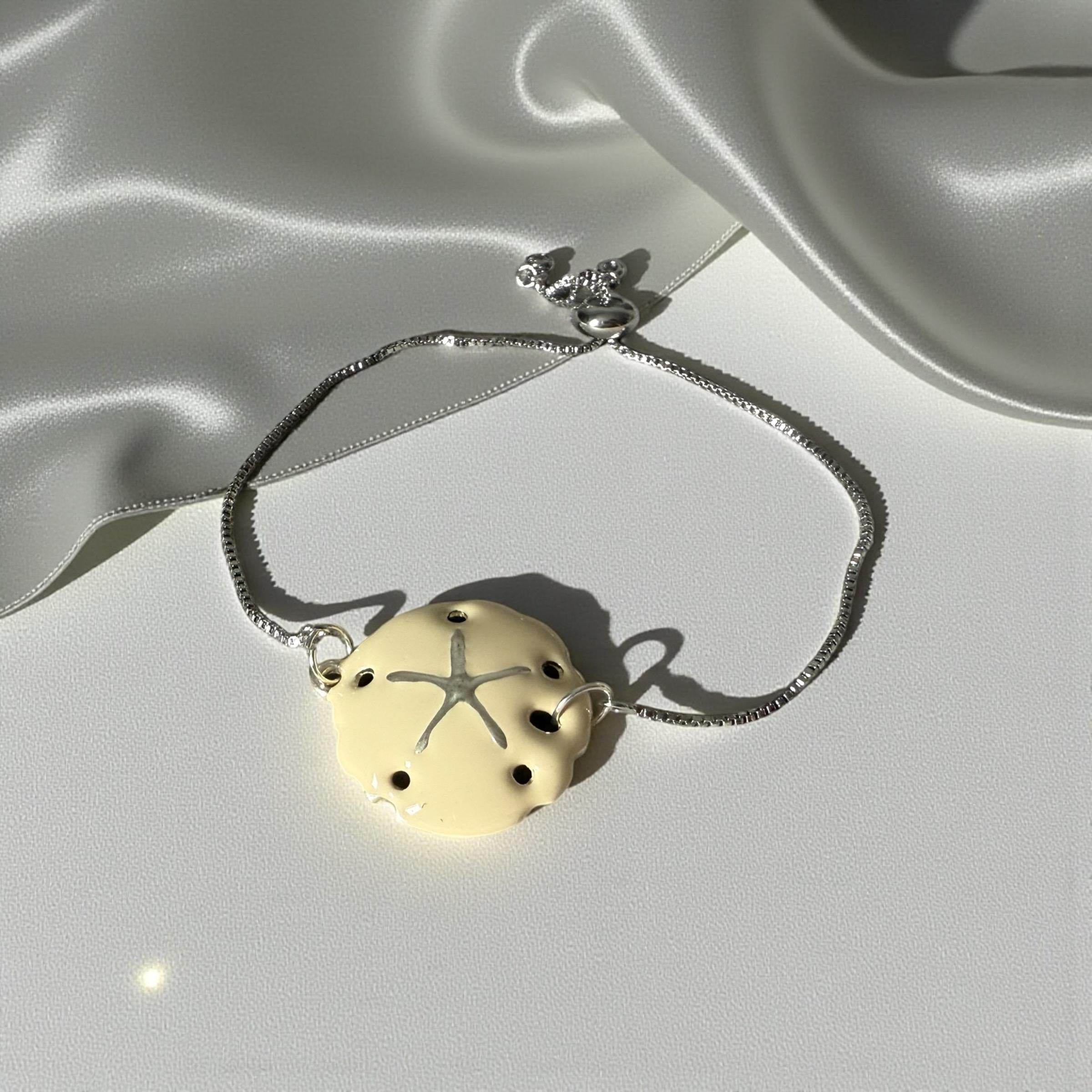 Coastal Keepsake Sand Dollar Bolo Bracelet