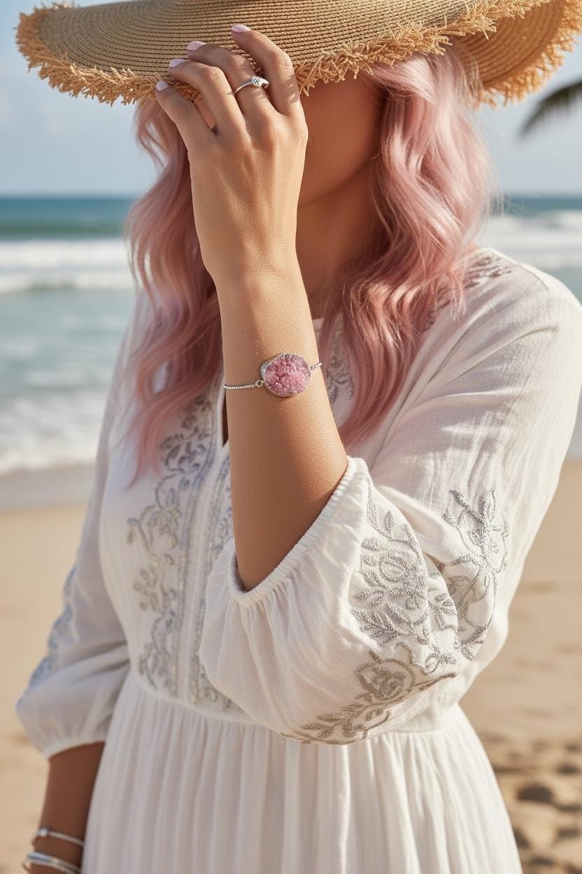 Crystal Rosé Dream Bolo Bracelet