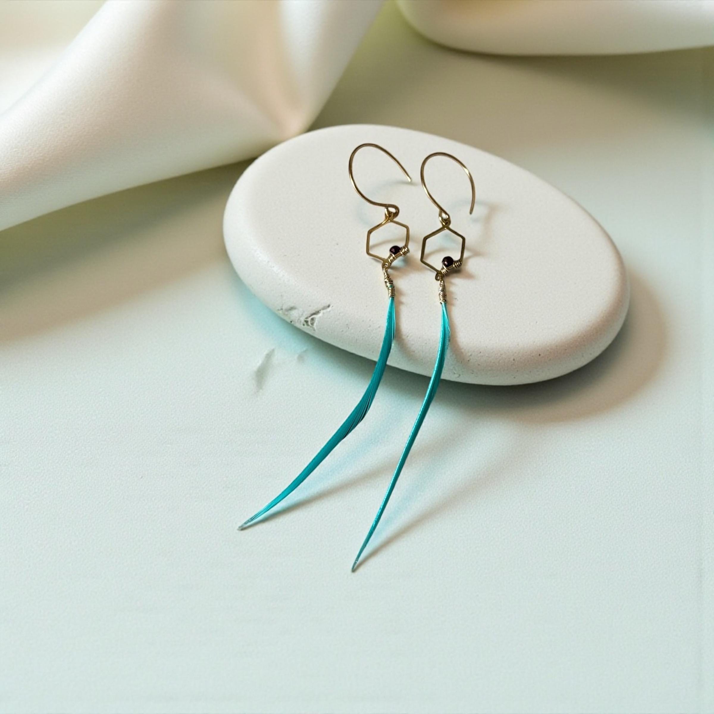 Aqua Skyline Feather Sleek Drops