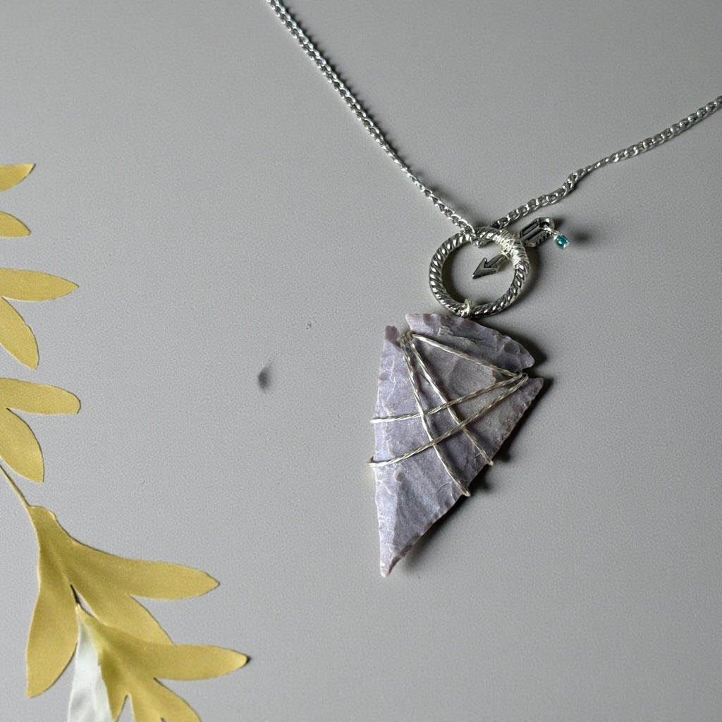 Silver Tide Arrowhead Pendant - Long