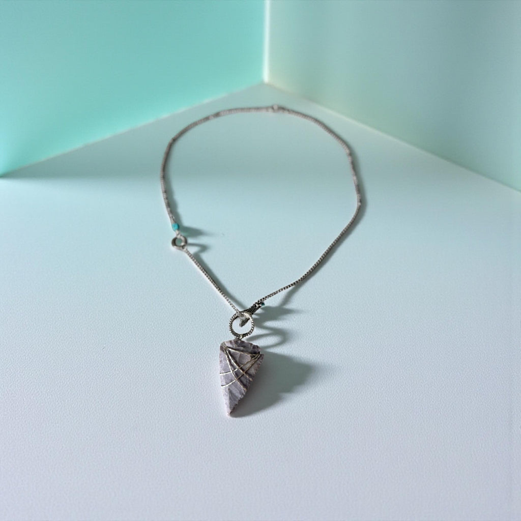 Silver Tide Arrowhead Pendant - Long