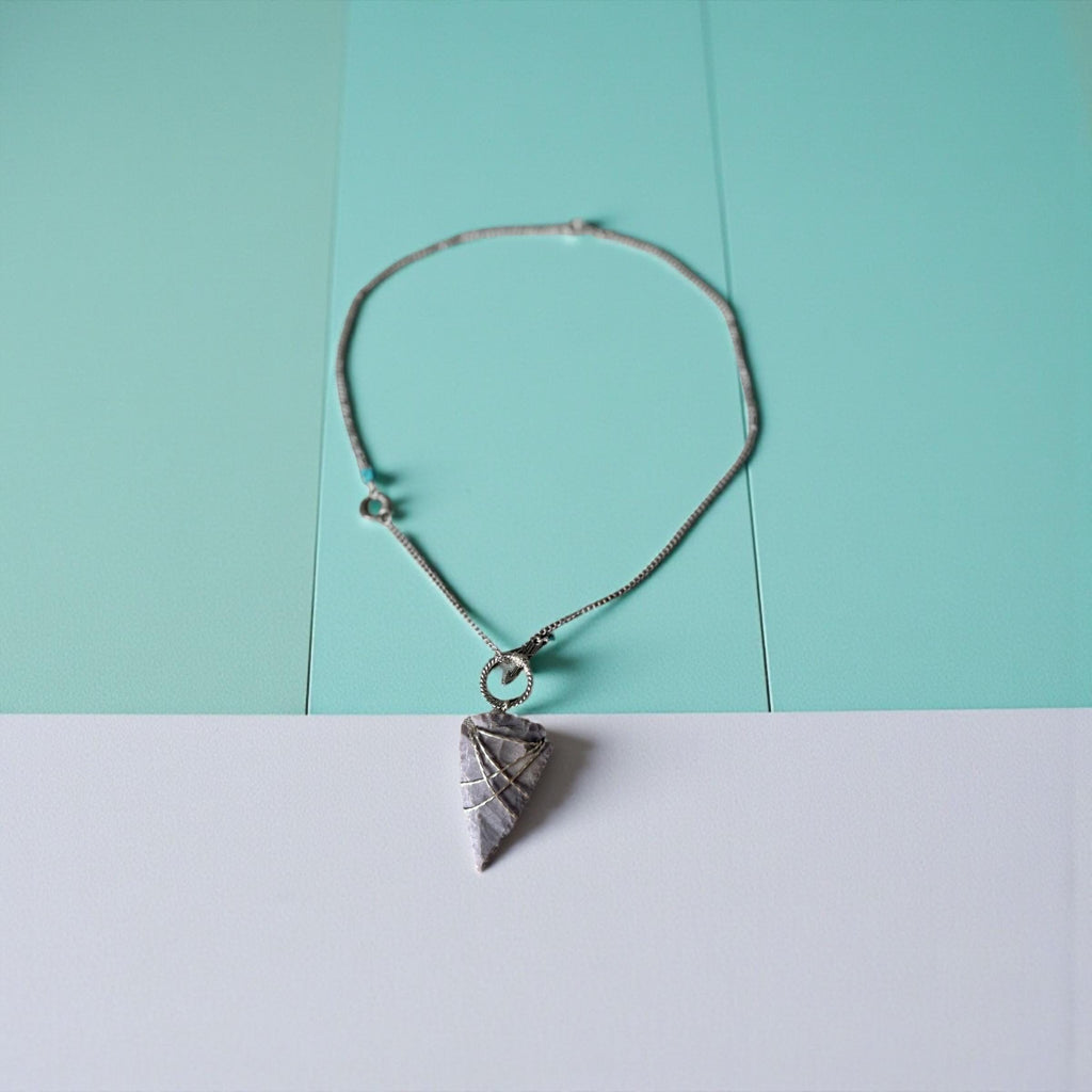 Silver Tide Arrowhead Pendant - Long
