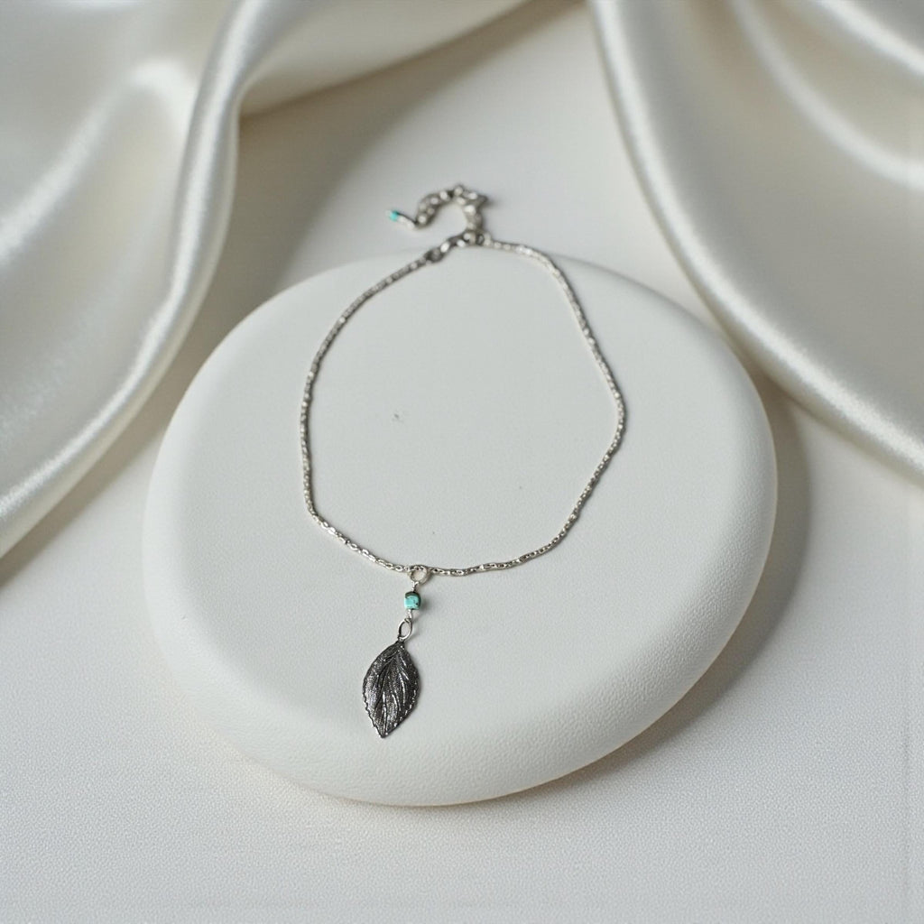 Silver Whisper Leaf Necklace