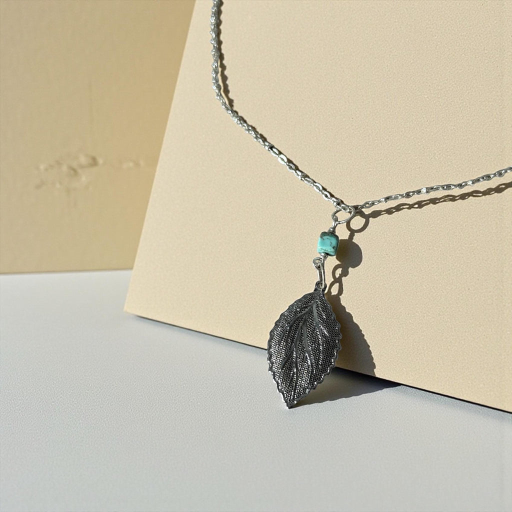 Silver Whisper Leaf Necklace