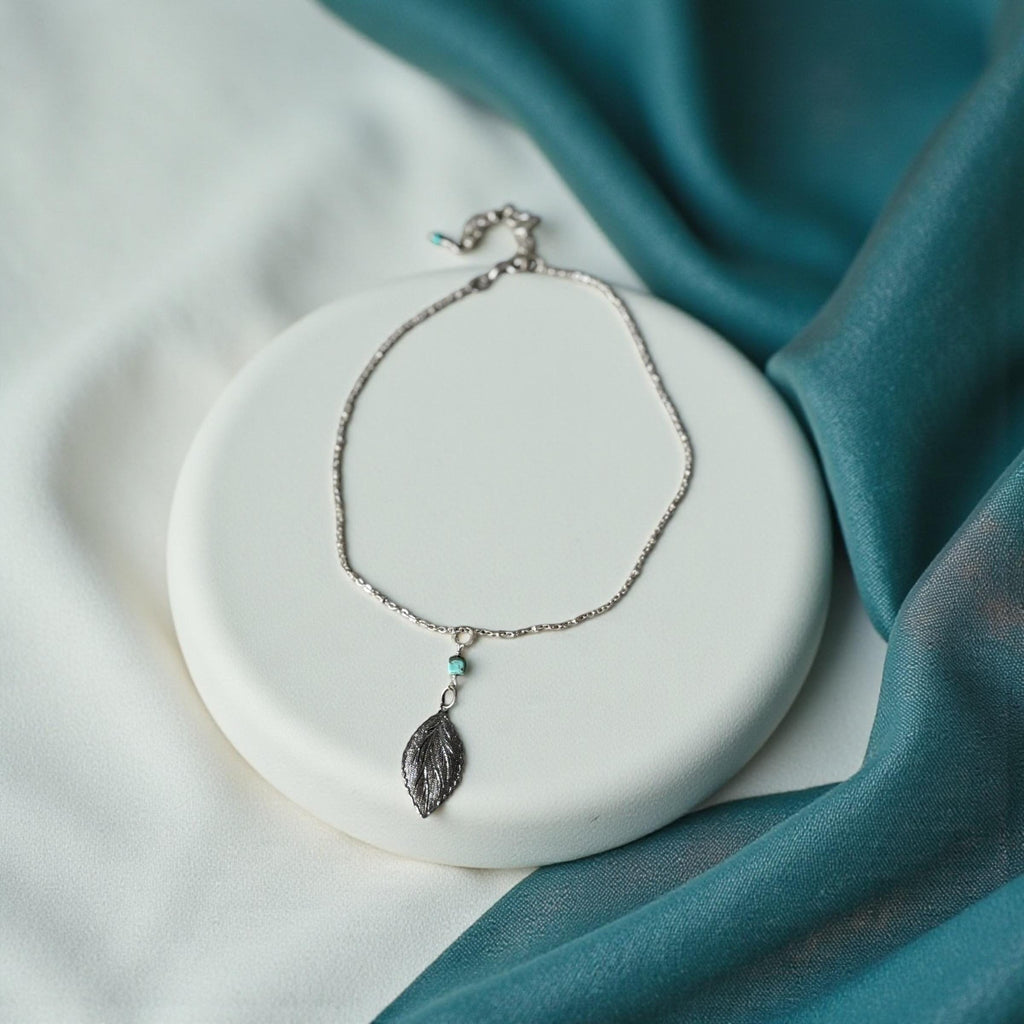 Silver Whisper Leaf Necklace