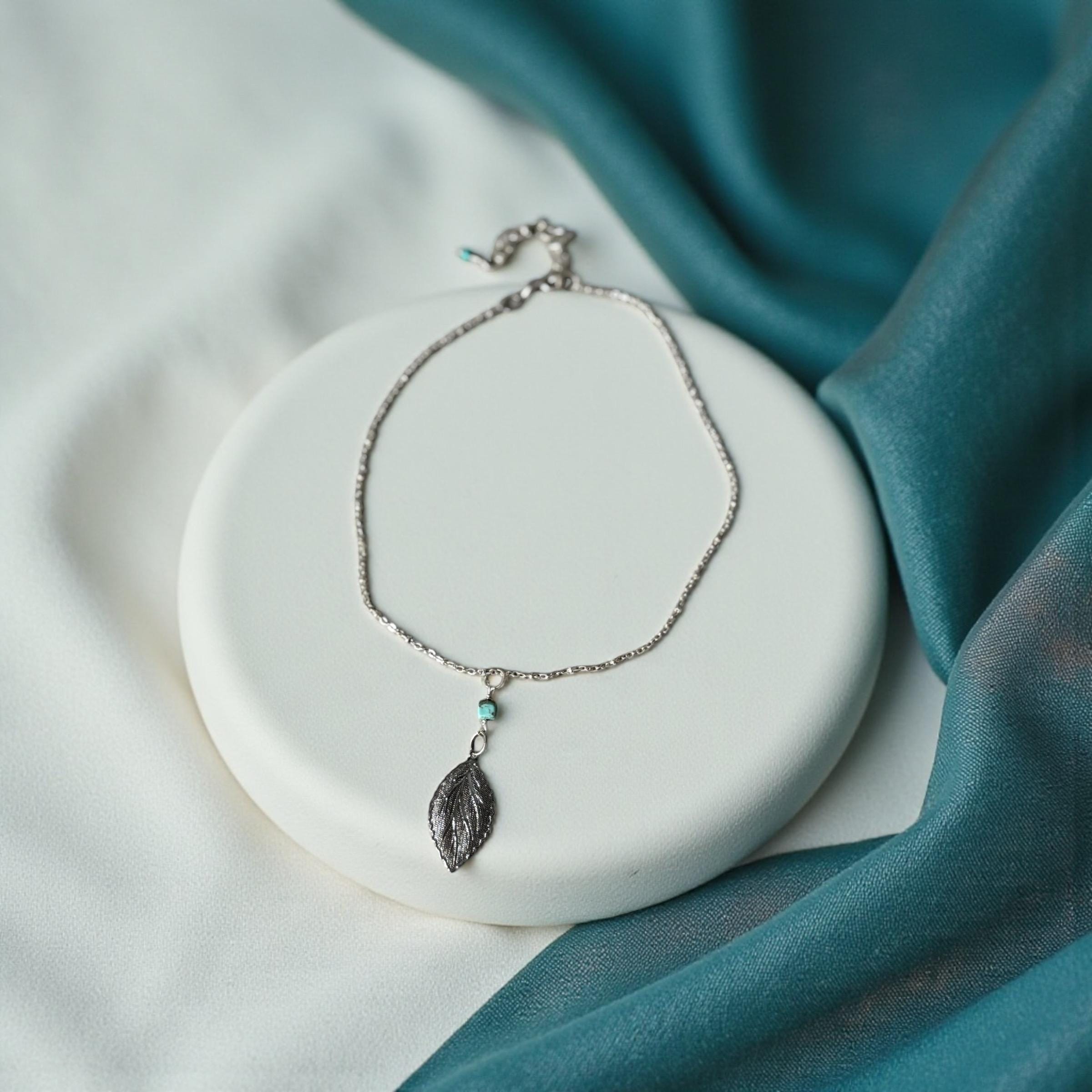 Silver Whisper Leaf Necklace