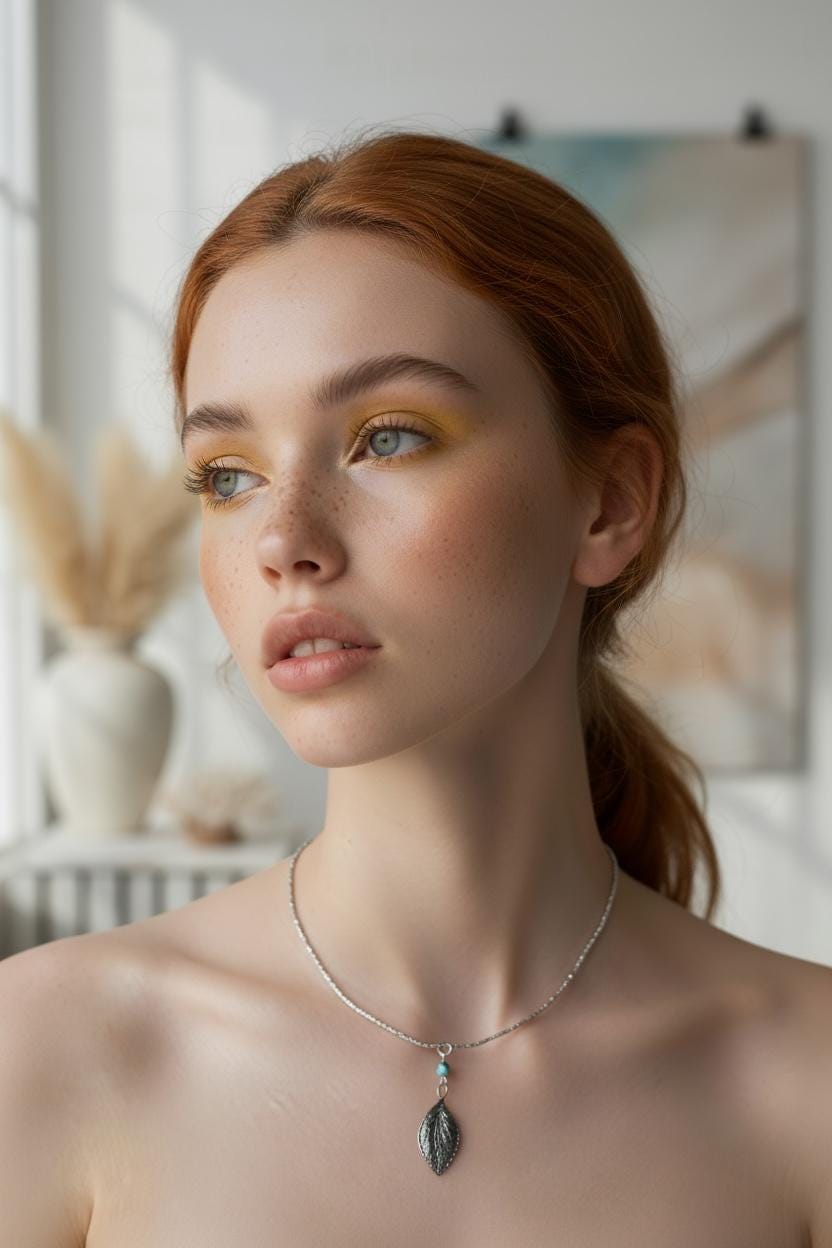 Silver Whisper Leaf Necklace