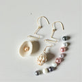 Sculpted Golden Currents Hawaiian Shell Earrings
