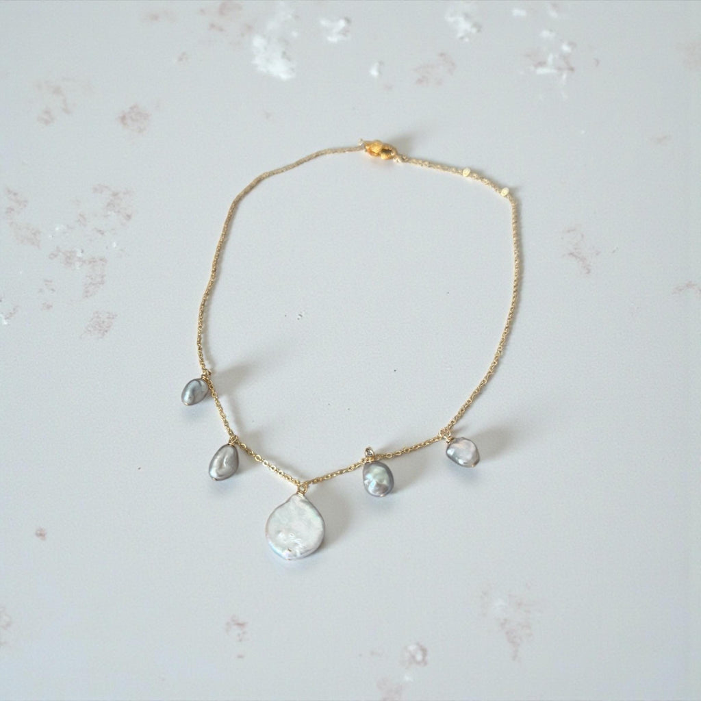 Lunar Tides Baroque Pearl Drop Necklace