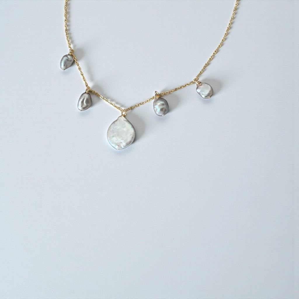 Lunar Tides Baroque Pearl Drop Necklace