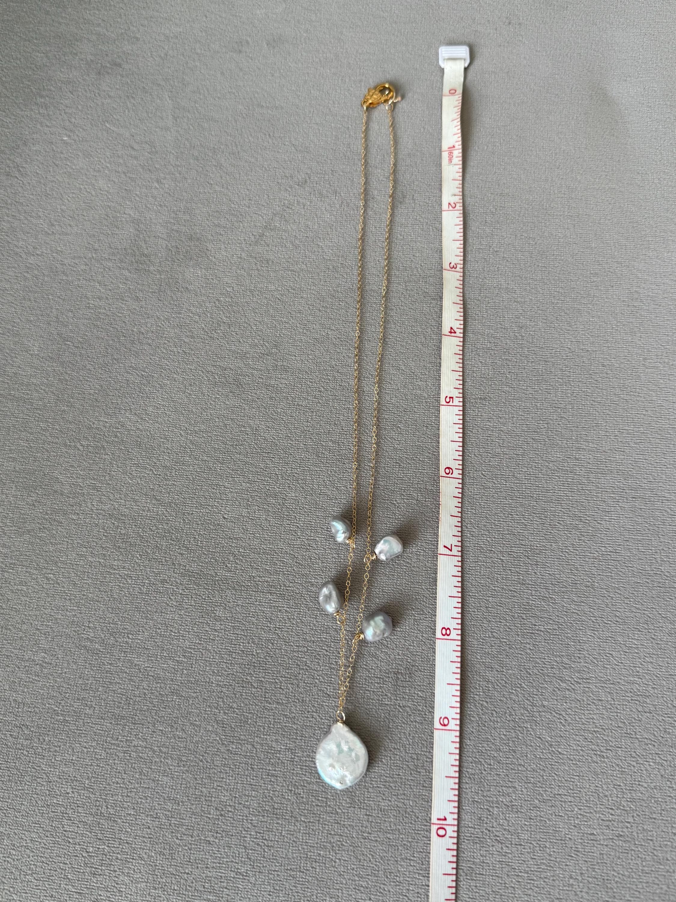Lunar Tides Baroque Pearl Drop Necklace