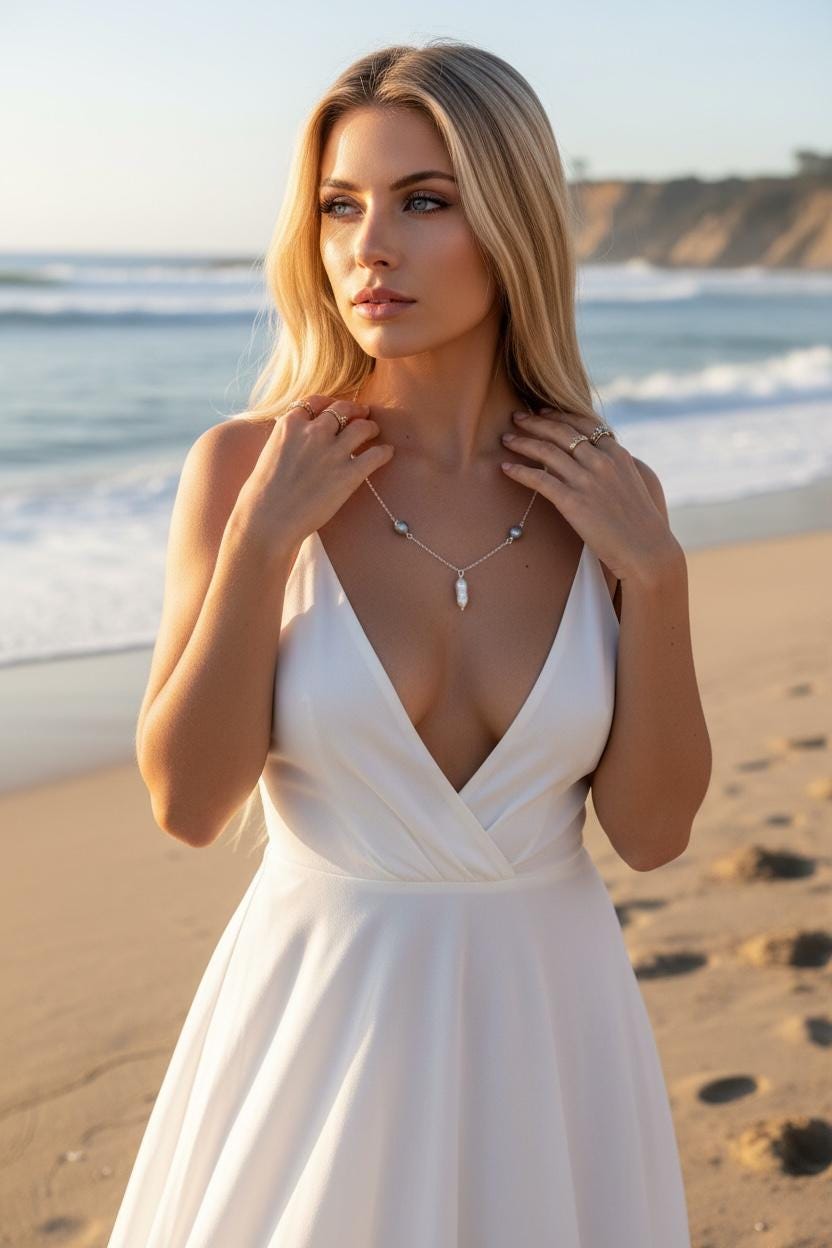 Silver Tide Baroque Pearl Necklace