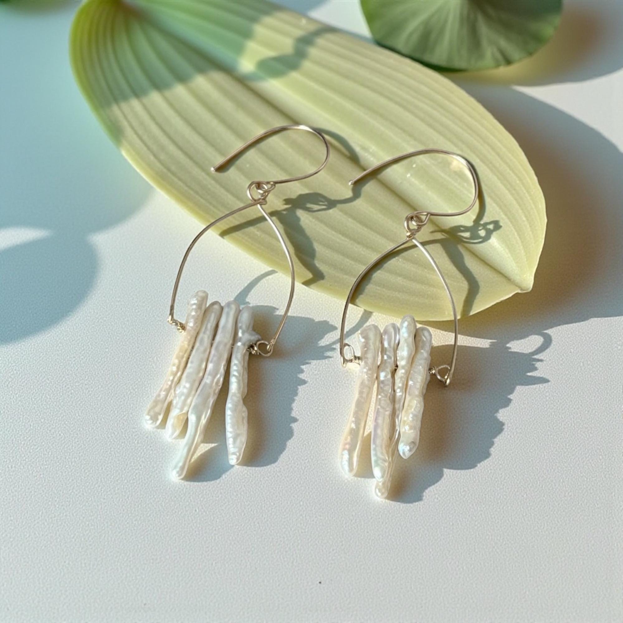 Tidal Luxe Keishi Fringe Earrings